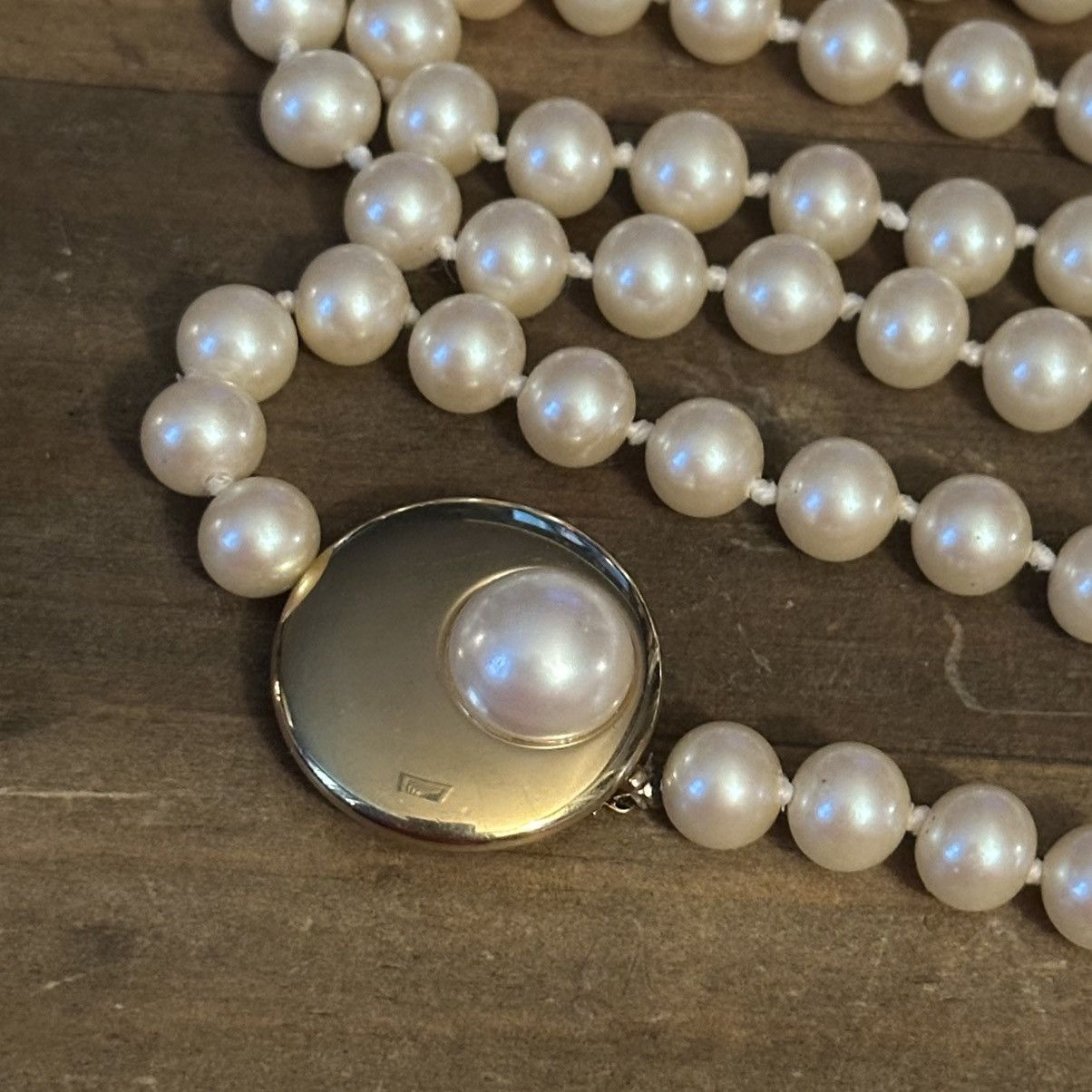 Vintage Vintage long faux pearl necklace Size ONE SIZE - 3 Thumbnail