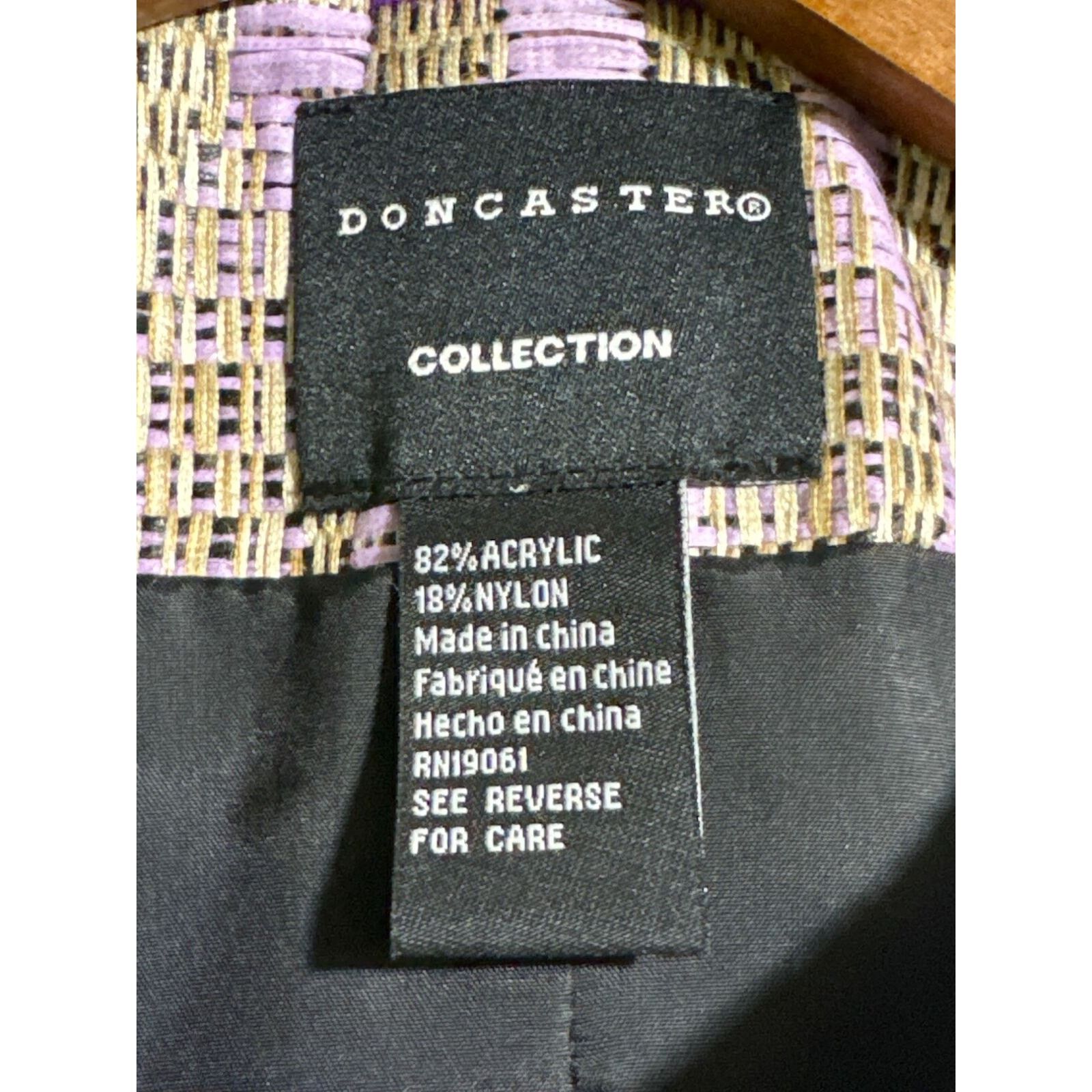 Other Doncaster Womens Cropped Blazer Size 4 Purple Black Size S / US 4 / IT 40 - 5 Thumbnail