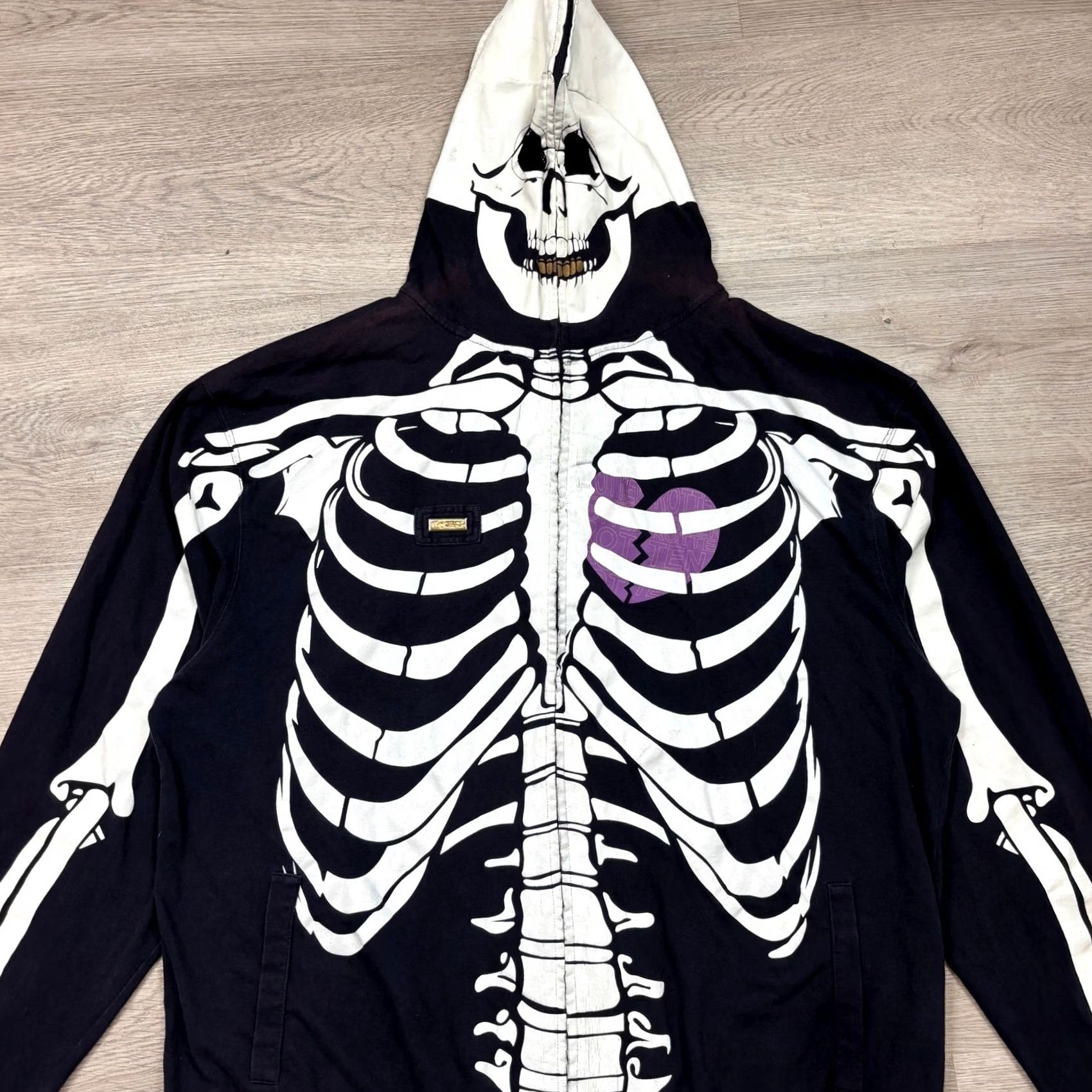 Vintage LRG Lifted Research Group Hoodie Men's 4XL Y2K Dead Serious Skeleton Kanye Size US XXL / EU 58 / 5 - 2 Thumbnail
