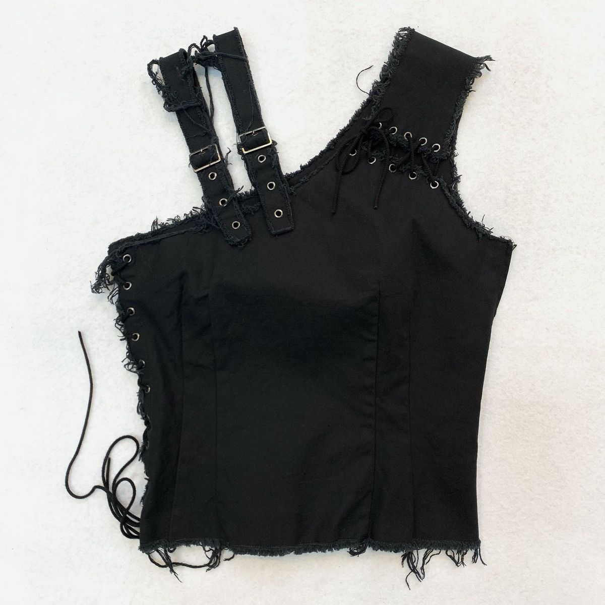 Other 2000s B.P.N (Black Peace Now) Canvas Bondage Corset Top Size M / US 6-8 / IT 42-44 - 1 Thumbnail
