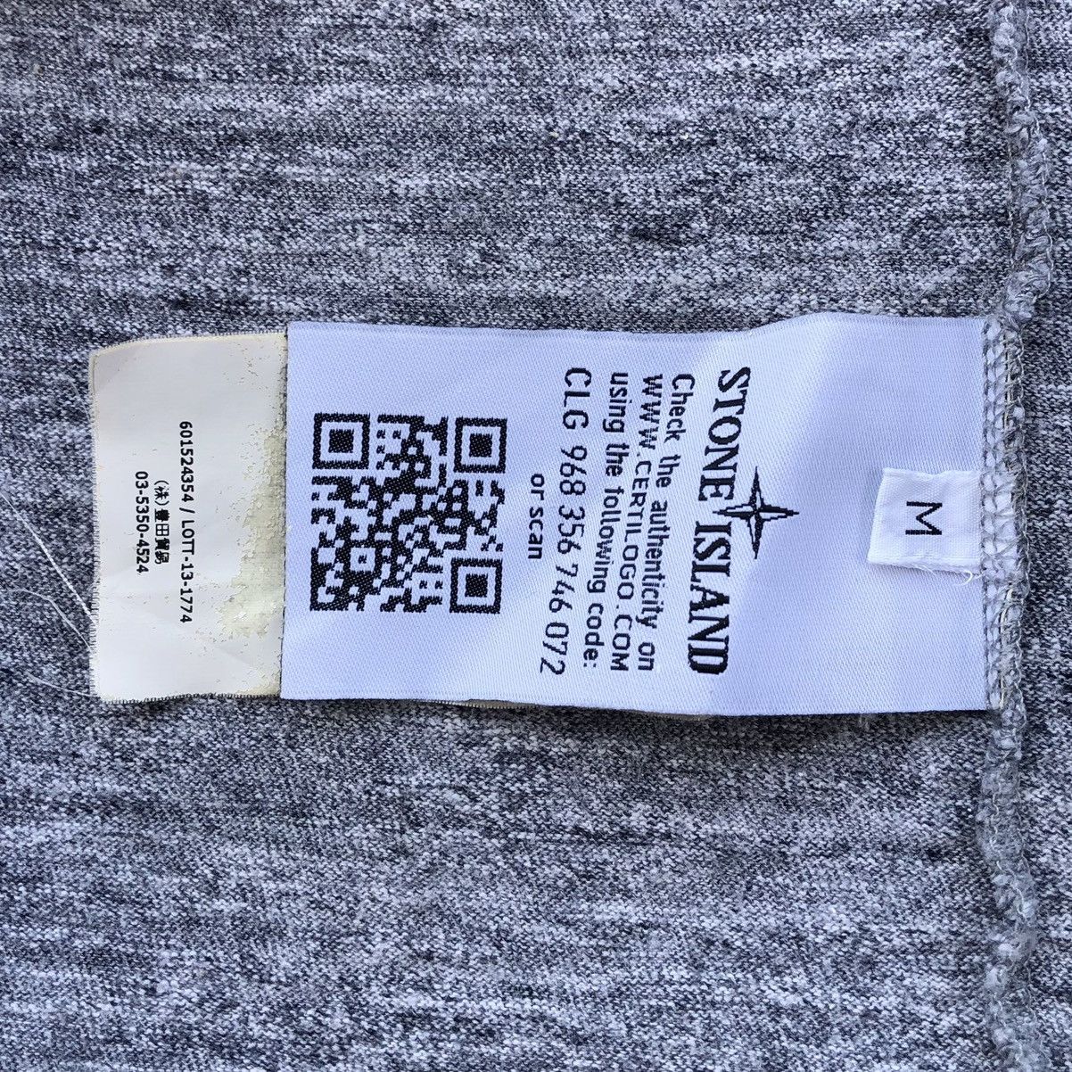 Stone Island Men’s V Neck Grey T shirt
