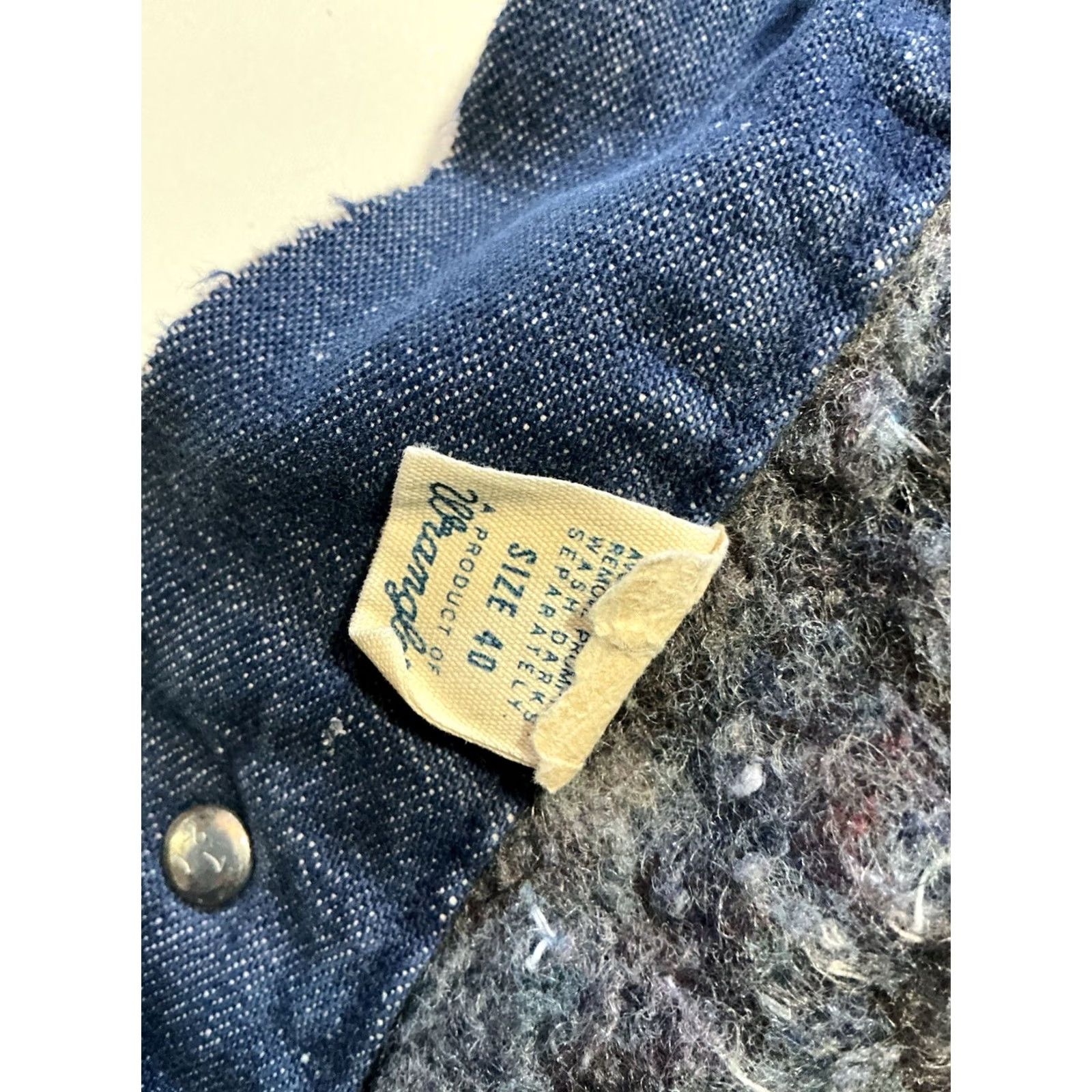 Wrangler VINTAGE Wrangler Blanket Lined Workwear Denim Chore Jacket USA Made 40 Blue Mens Size US 40 / EU 56 - 4 Thumbnail
