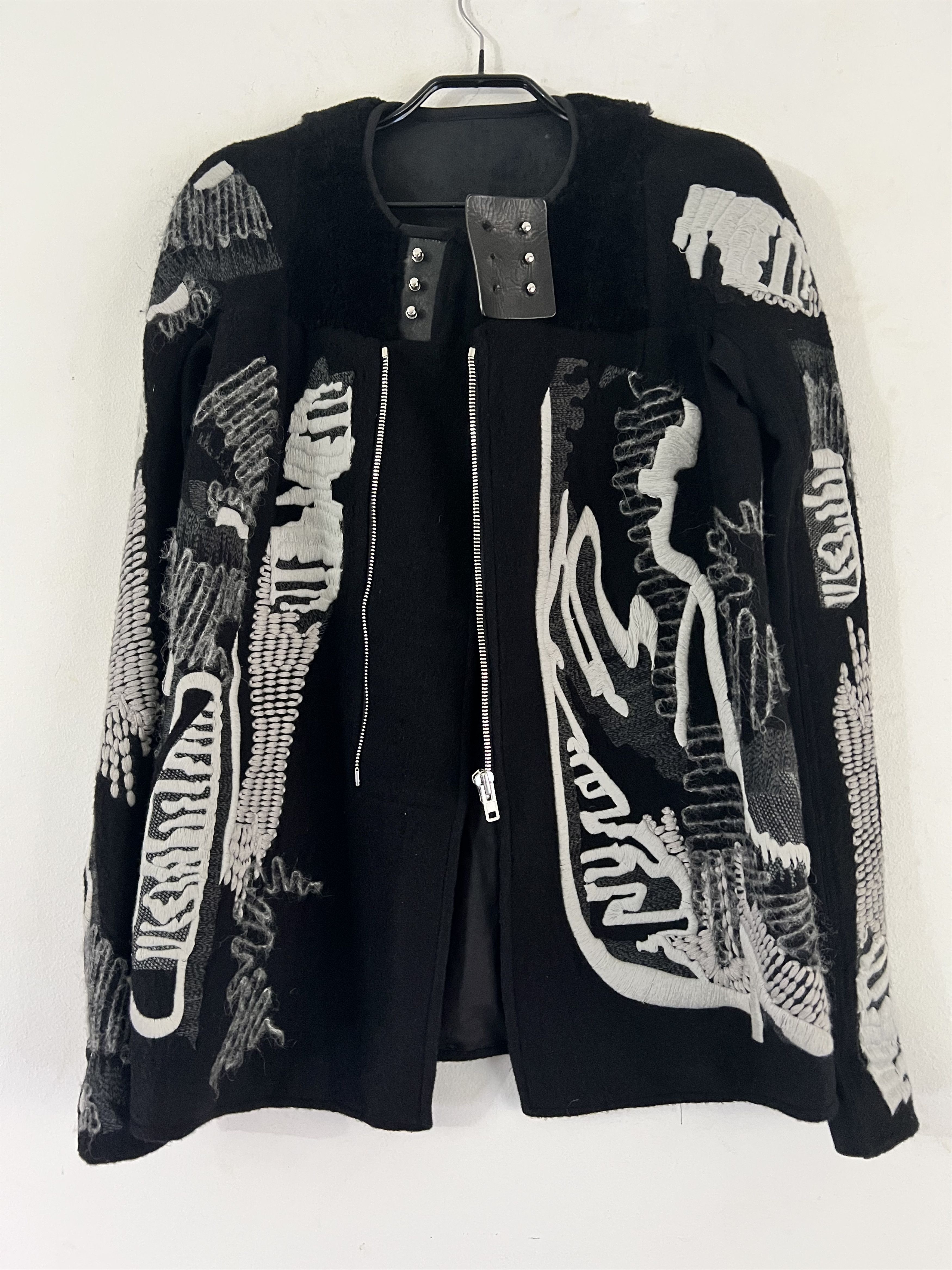 Rick Owens Runway MOODY FW14 Cashmere Embroidered Size S / US 4 / IT 40 - 10 Thumbnail