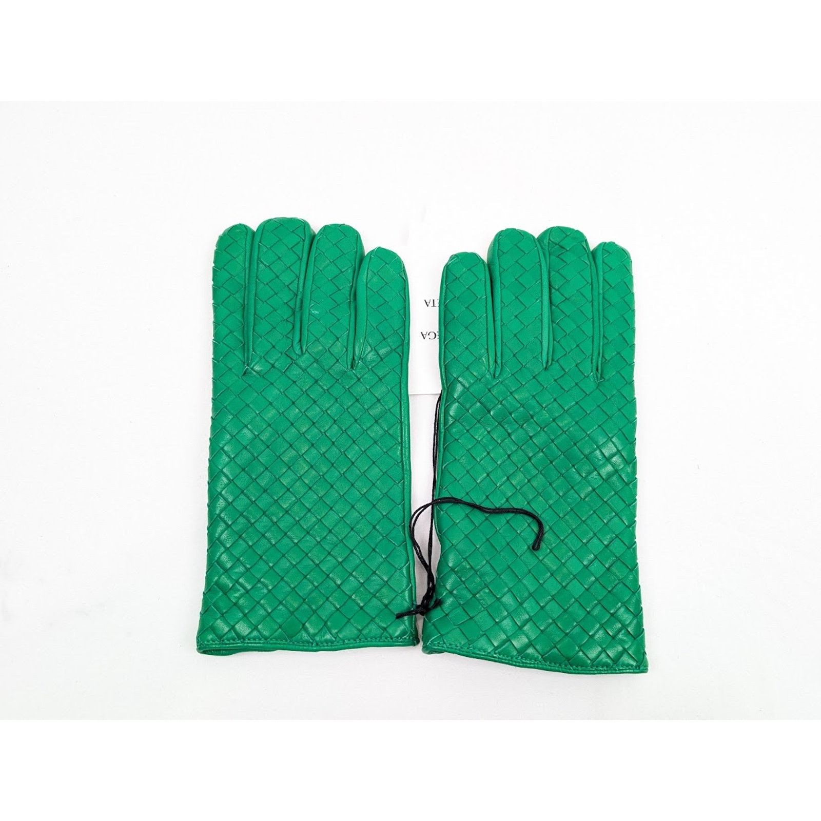 Bottega Veneta o1rshd1 Size : 7.5 / Nappa Intrecciao Leather Gloves Parkeet Size ONE SIZE - 5 Thumbnail