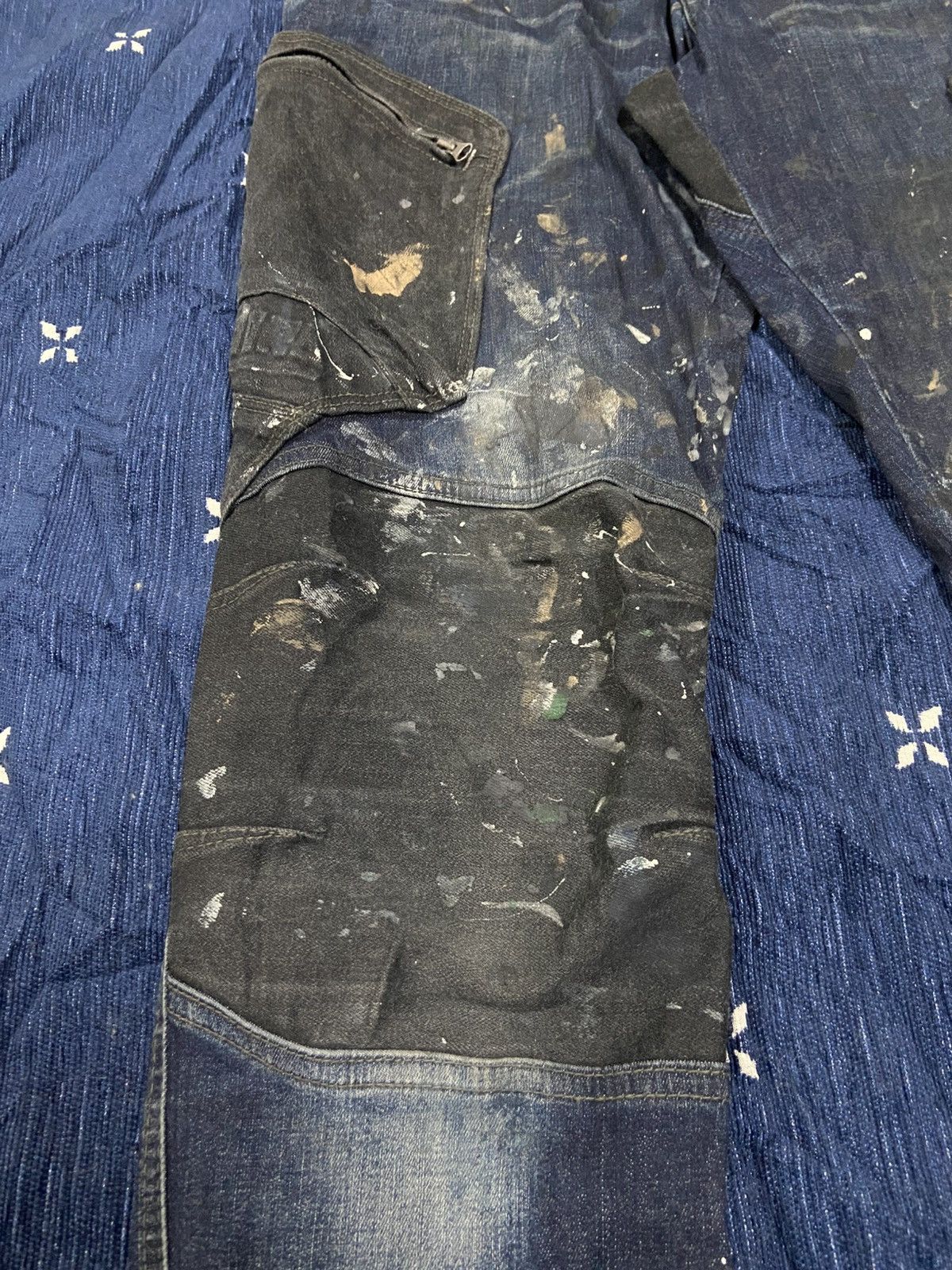 Japanese Brand Distressed Trashed Double Knee Style Paint Art Hedi Slimane Size US 30 / EU 46 - 4 Thumbnail