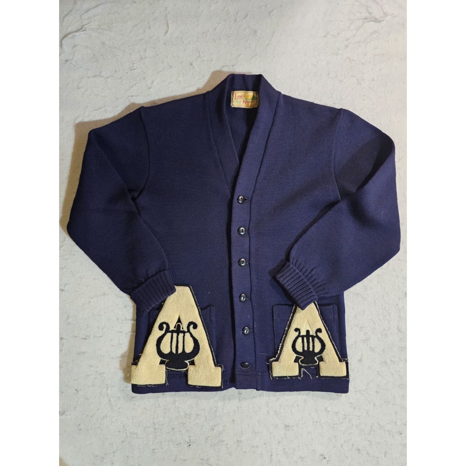 Vintage VINTAGE Campus Varsity Wool Cardigan Sweater Letterman 50s Lamb Knit 1950s M Red Mens/Unisex (adjust if gender required) Size US M / EU 48-50 / 2 - 2 Thumbnail