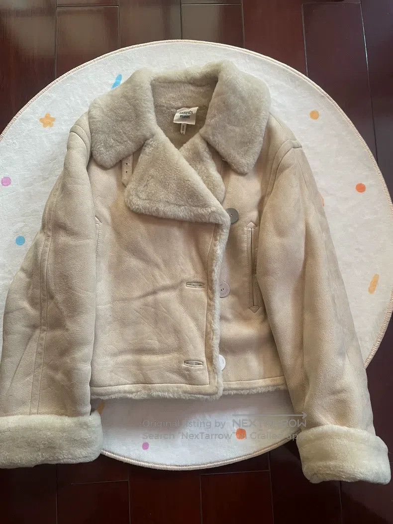 Hermes Hermes Autumn and Winter Leather and Fur Integrated Coat Size XXS / US 00 / IT 34 - 1 Thumbnail