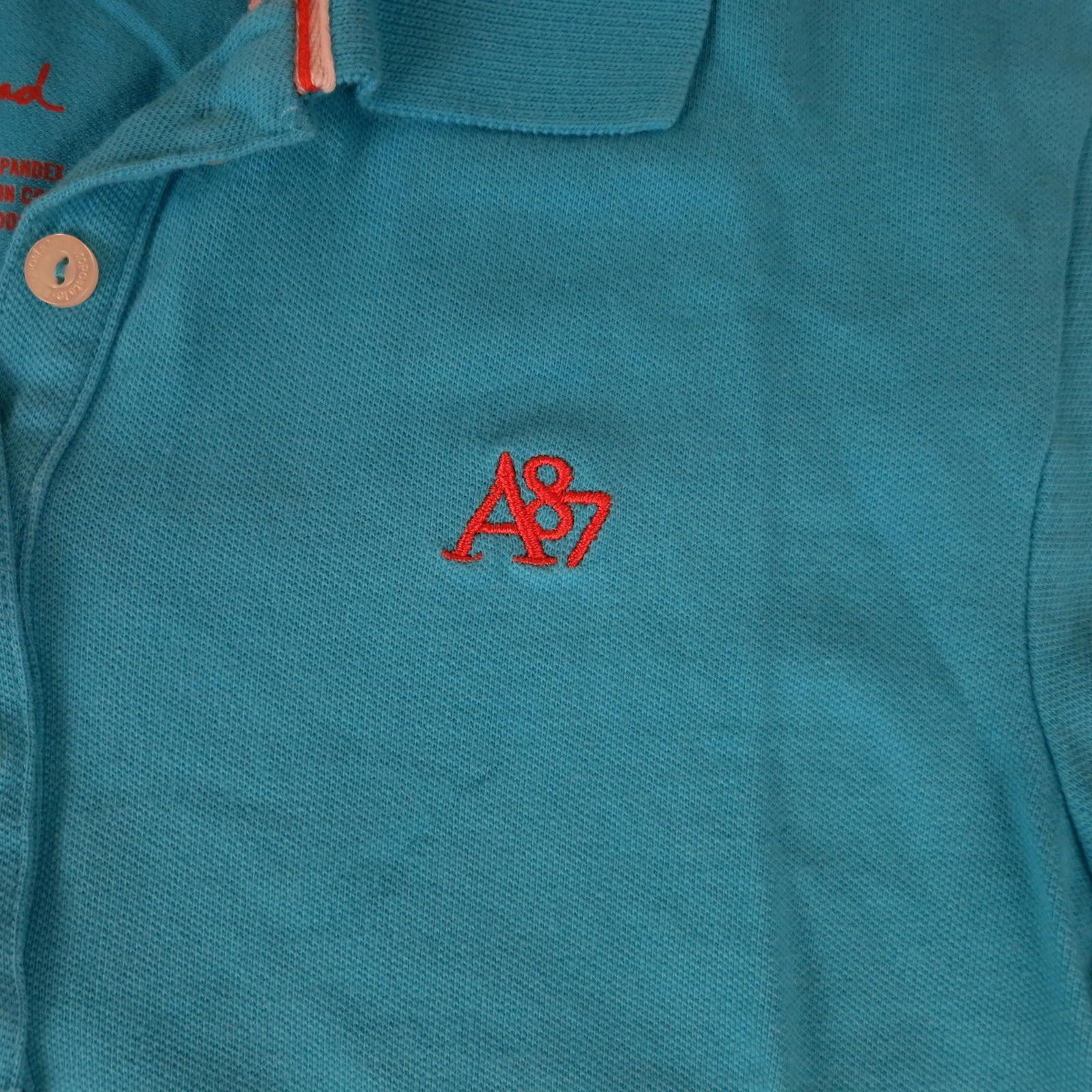 Aeropostale Women's L Aeropostale Blue Stretch Polo Shirt Size L / US 10 / IT 46 - 2 Thumbnail