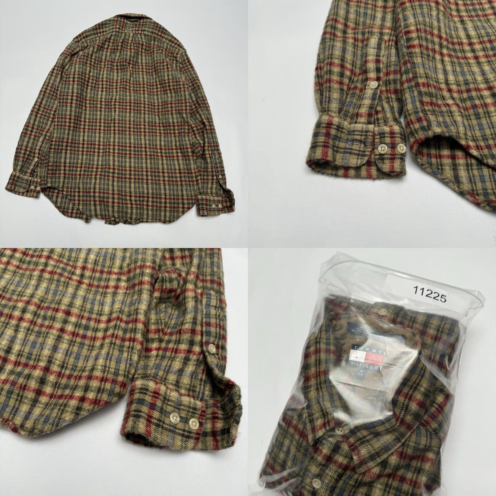 Tommy Hilfiger VINTAGE Tommy Hilfiger Men’s Medium Brown Plaid Wool Flannel Button-Up Shirt 90s Mens M Brown Classic Wool Flannel Shirt Size US M / EU 48-50 / 2 - 8 Thumbnail