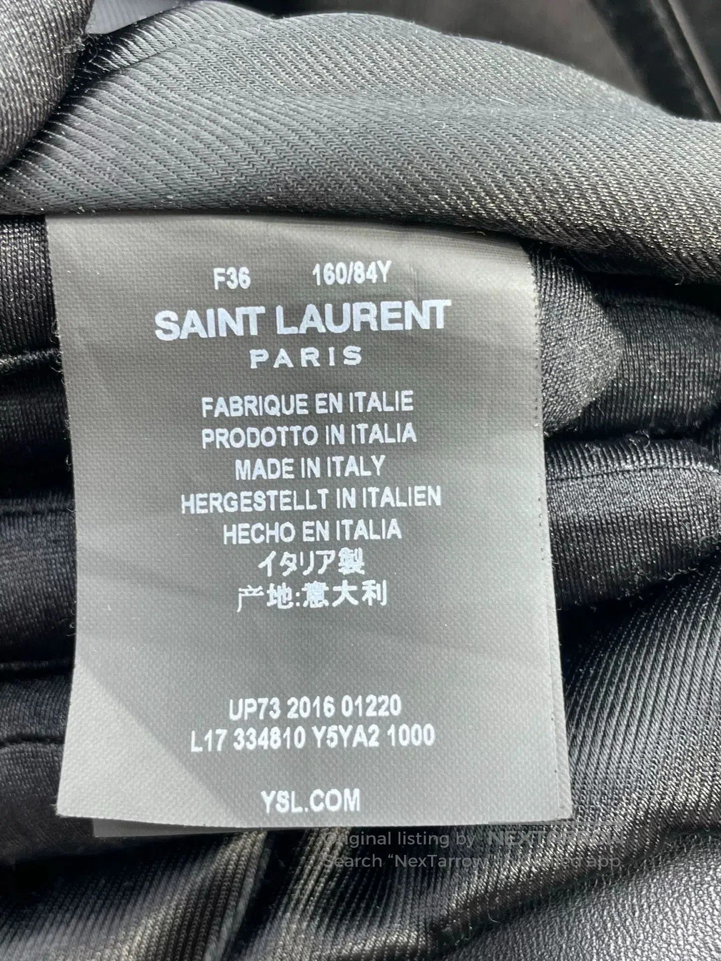 Saint Laurent Paris YSL Saint Laurent Black Biker Jacket. Size XS / US 0-2 / IT 36-38 - 8 Thumbnail
