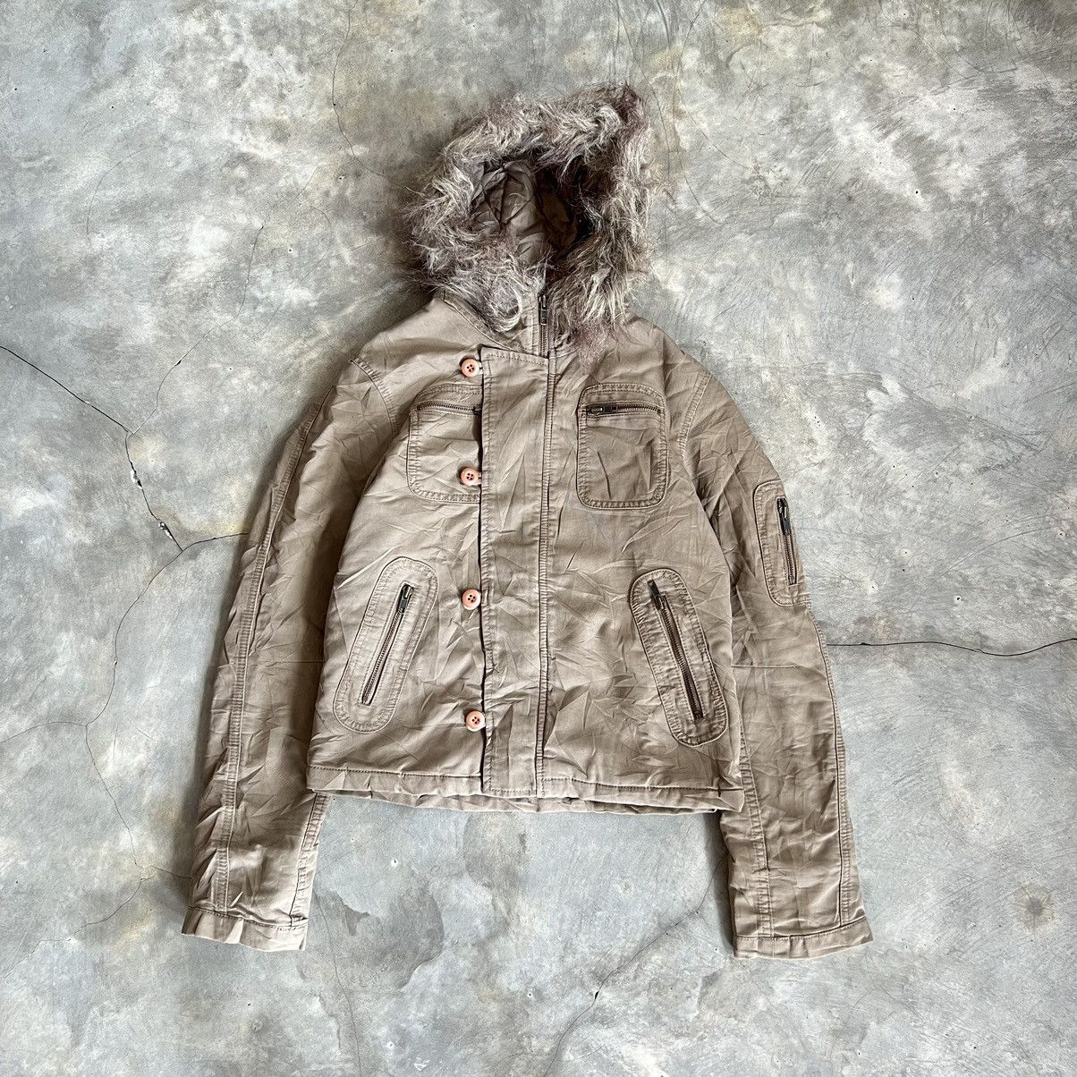 Japanese Brand 2000s Back Number Apocalypse Style Boxy Fur Jacket Size US M / EU 48-50 / 2 - 1 Thumbnail