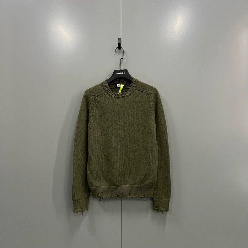 Saint Laurent Paris Saint Laurent Paris Saint Laurent Olive Green Knitted Swea Size US S / EU 44-46 / 1 - 1 Thumbnail