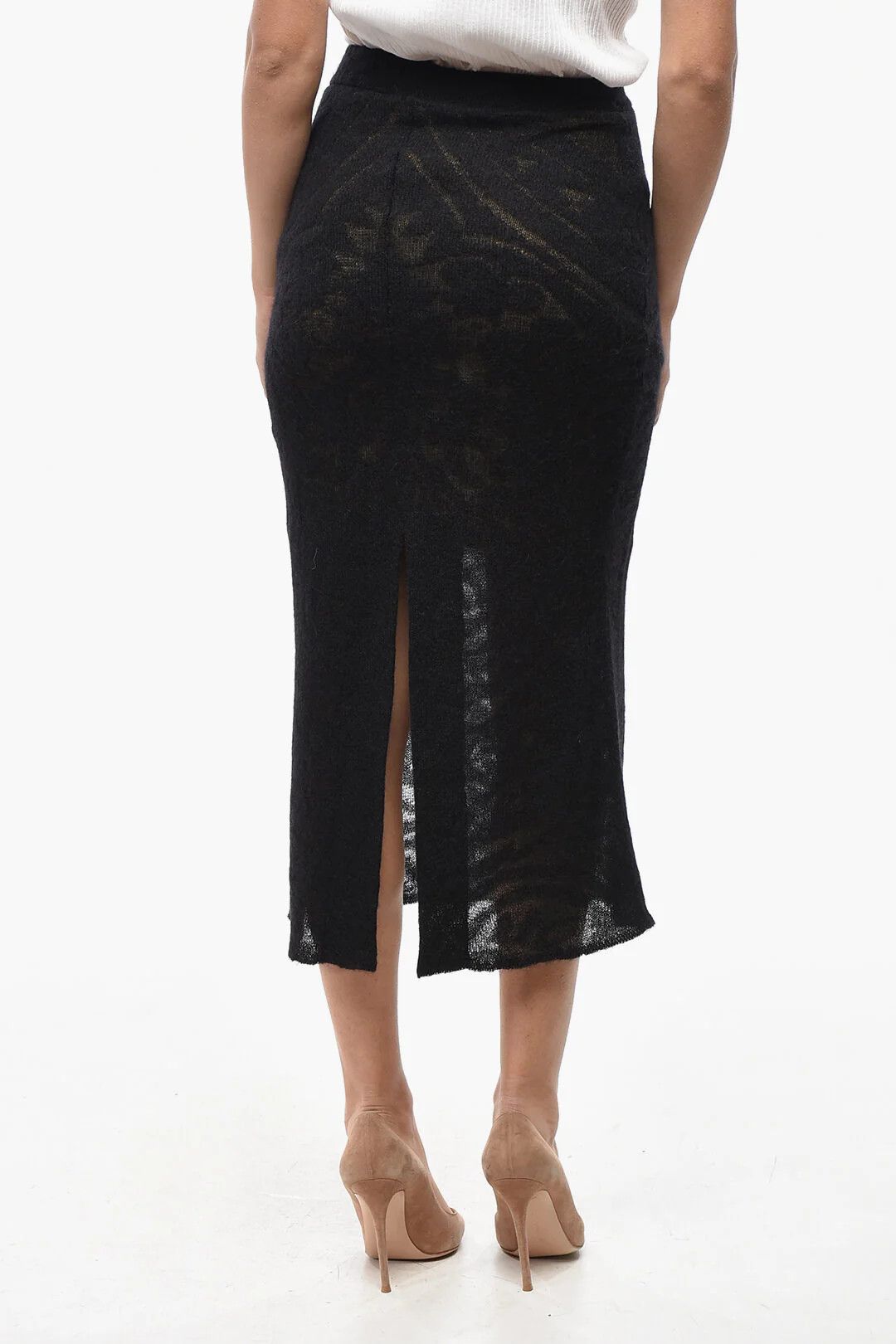 Etro og1mm0426 Jacquard-Knit Midi Skirt in Black Size 26" / US 2 / IT 38 - 2 Thumbnail