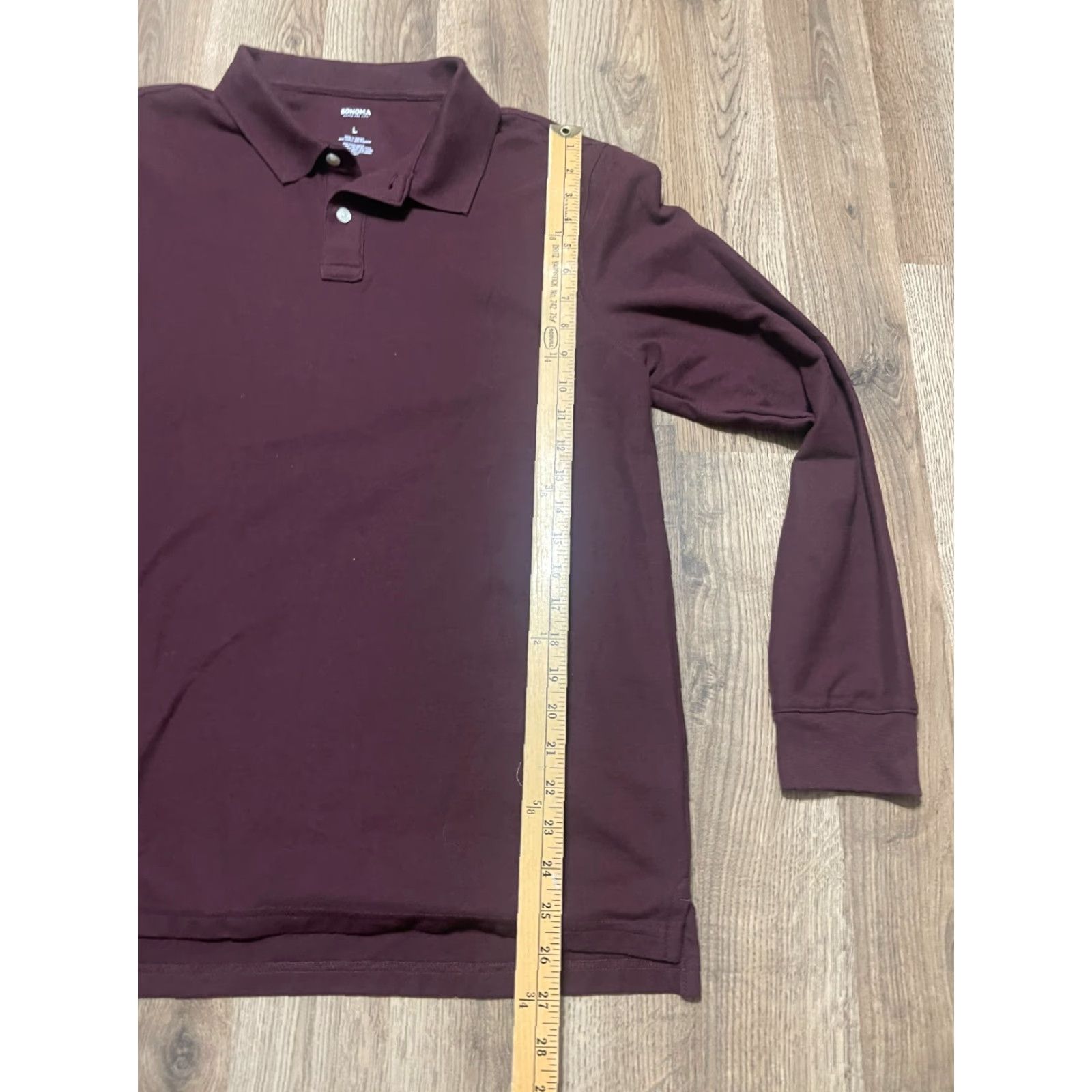 Vintage Sonoma Shirt Polo, Men's Large, Red, Long Sleeve, Regular Fit, Casual, Polo Shirt, Red, Sonoma, Men, 90s? Size US L / EU 52-54 / 3 - 7 Thumbnail