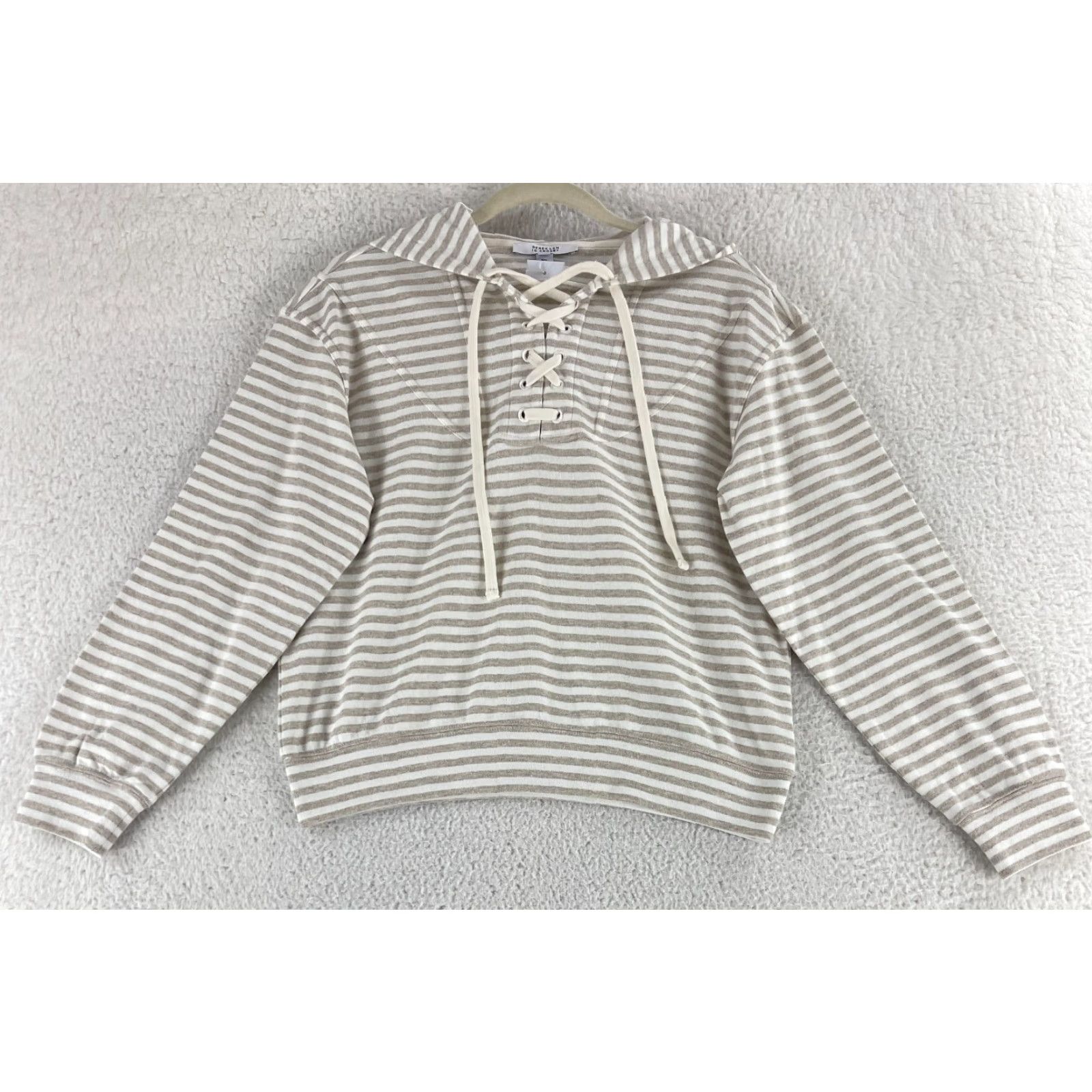 Vintage Derek Lam 10 Crosby Hoodie Sweater Womens Small Beige Georgie Tie Pullover Size S / US 4 / IT 40 - 2 Thumbnail
