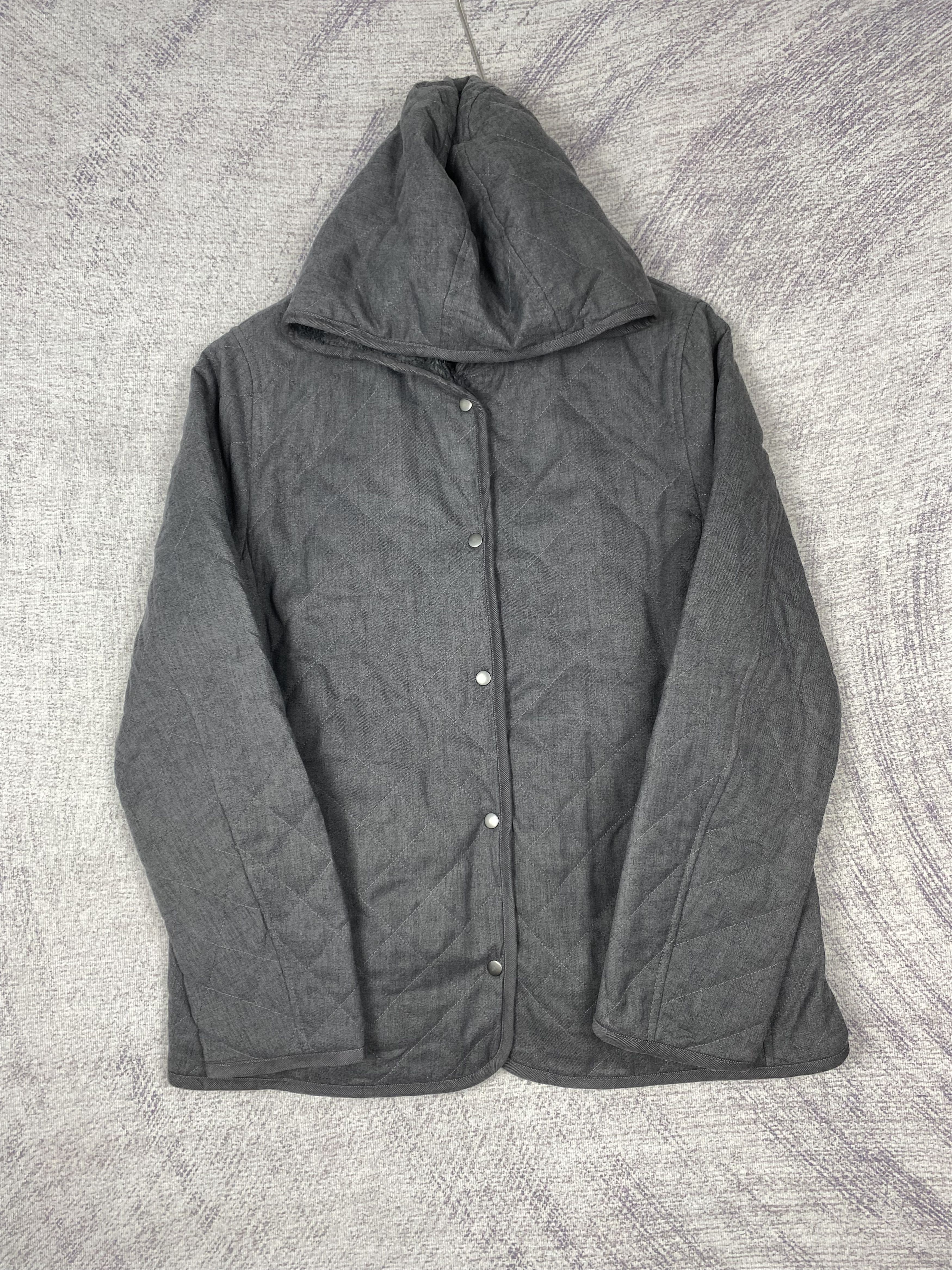 Uniqlo Vintage Uniqlo Hoodie Quilted Fleece Lining Button Up Jacket Size US XL / EU 56 / 4 - 4 Thumbnail