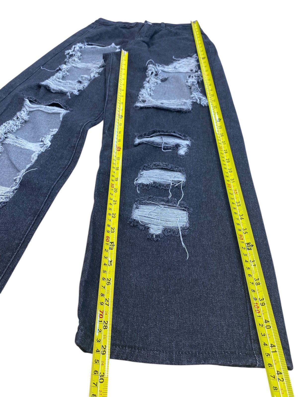 Japanese Brand Japanese Brand Black Wash Distressed Style Baggy Jeans Size US 28 / EU 44 - 12 Thumbnail
