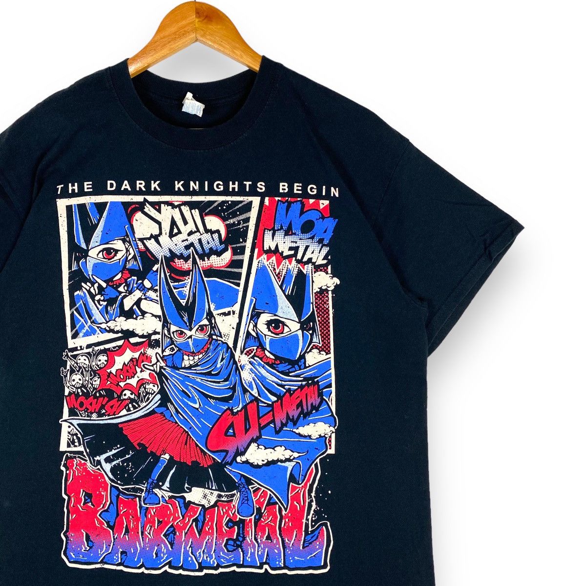 Band Tees × Japanese Brand BABYMETAL THE DARK KNIGHTS BEGIN TOUR BAND TEE Size US L / EU 52-54 / 3 - 2 Thumbnail