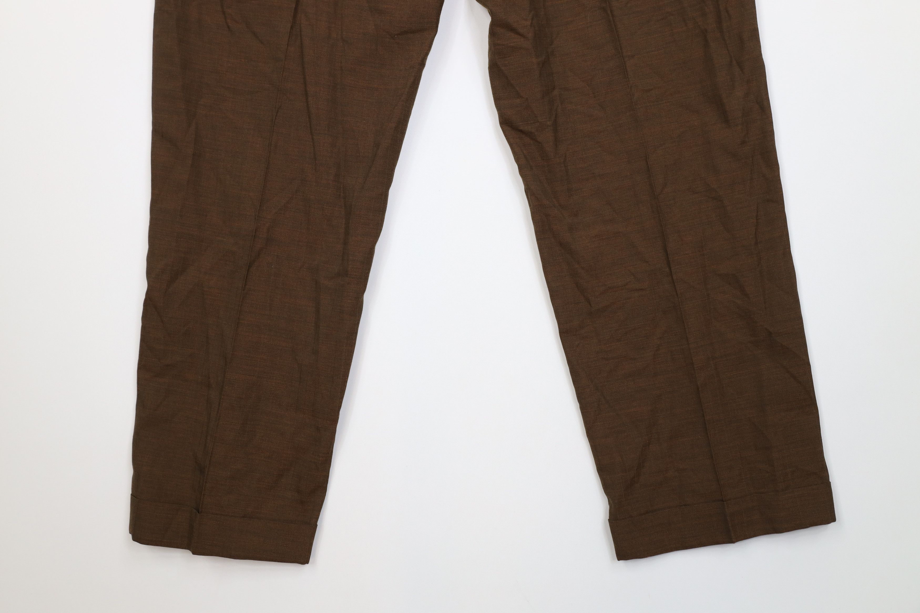Vintage Vintage 60s Streetwear Wool Knit Chino Pants Heather Brown Size US 32 / EU 48 - 11 Thumbnail