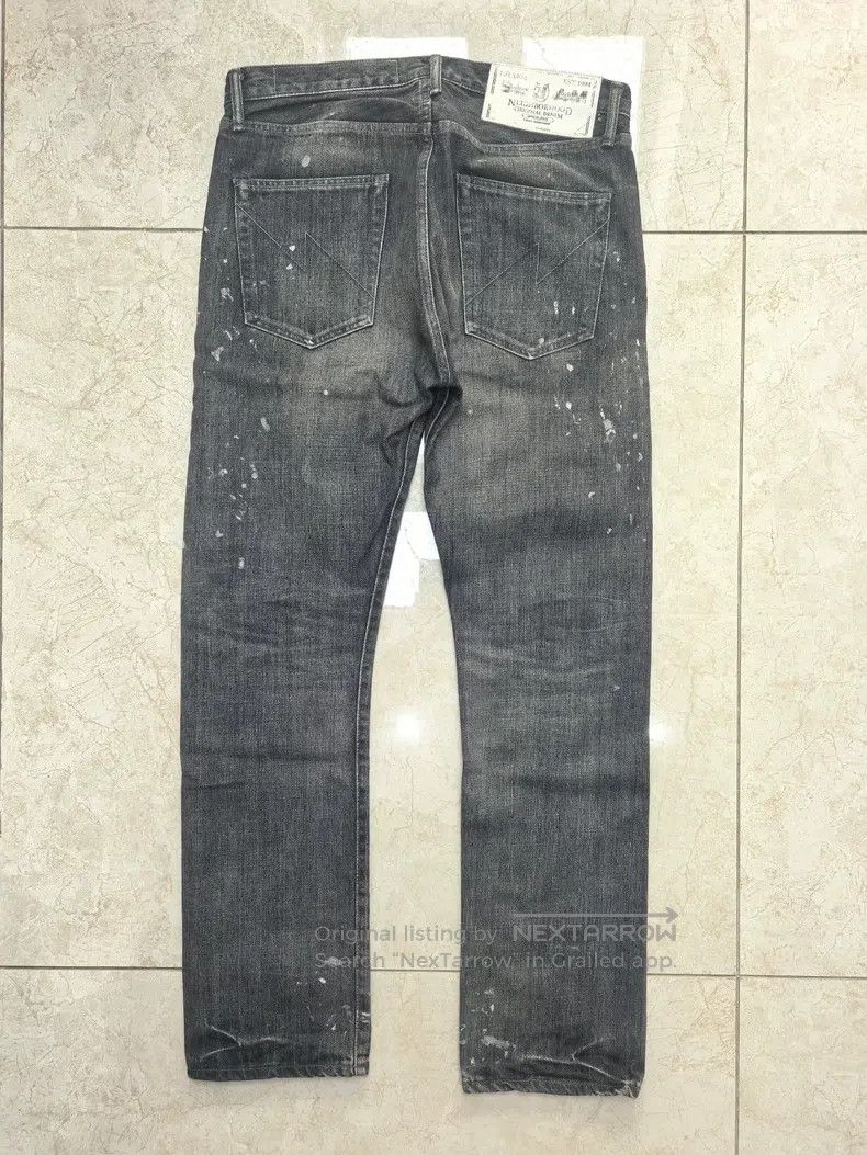 Neighborhood Neighborhood size L Black Washed Destroyed Denim Jeans Size US 27 - 2 Thumbnail
