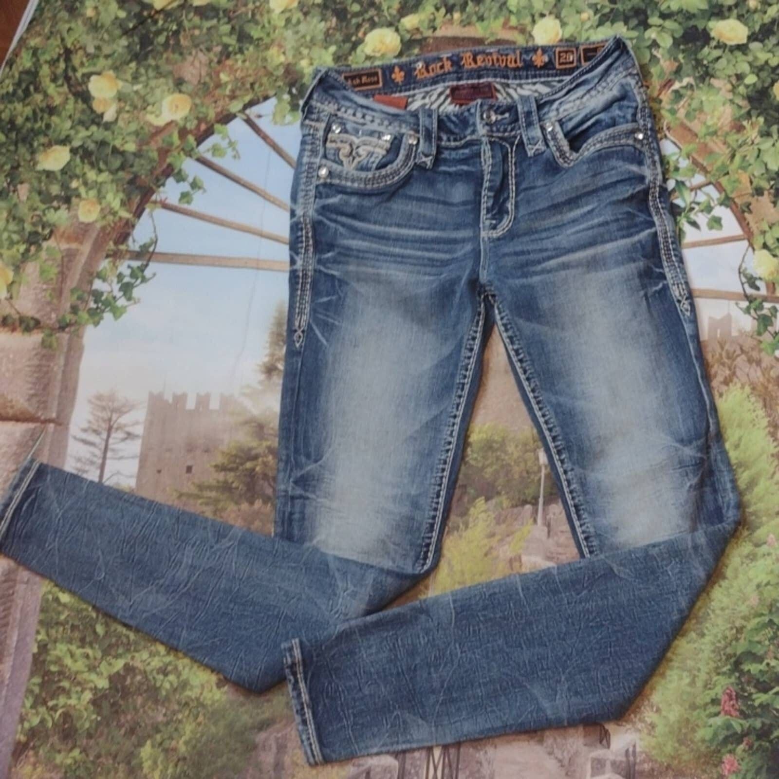 Rock Revival Rock revival ash rose mid rise skinny jeans size 26 Size 26" / US 2 / IT 38 - 1 Thumbnail