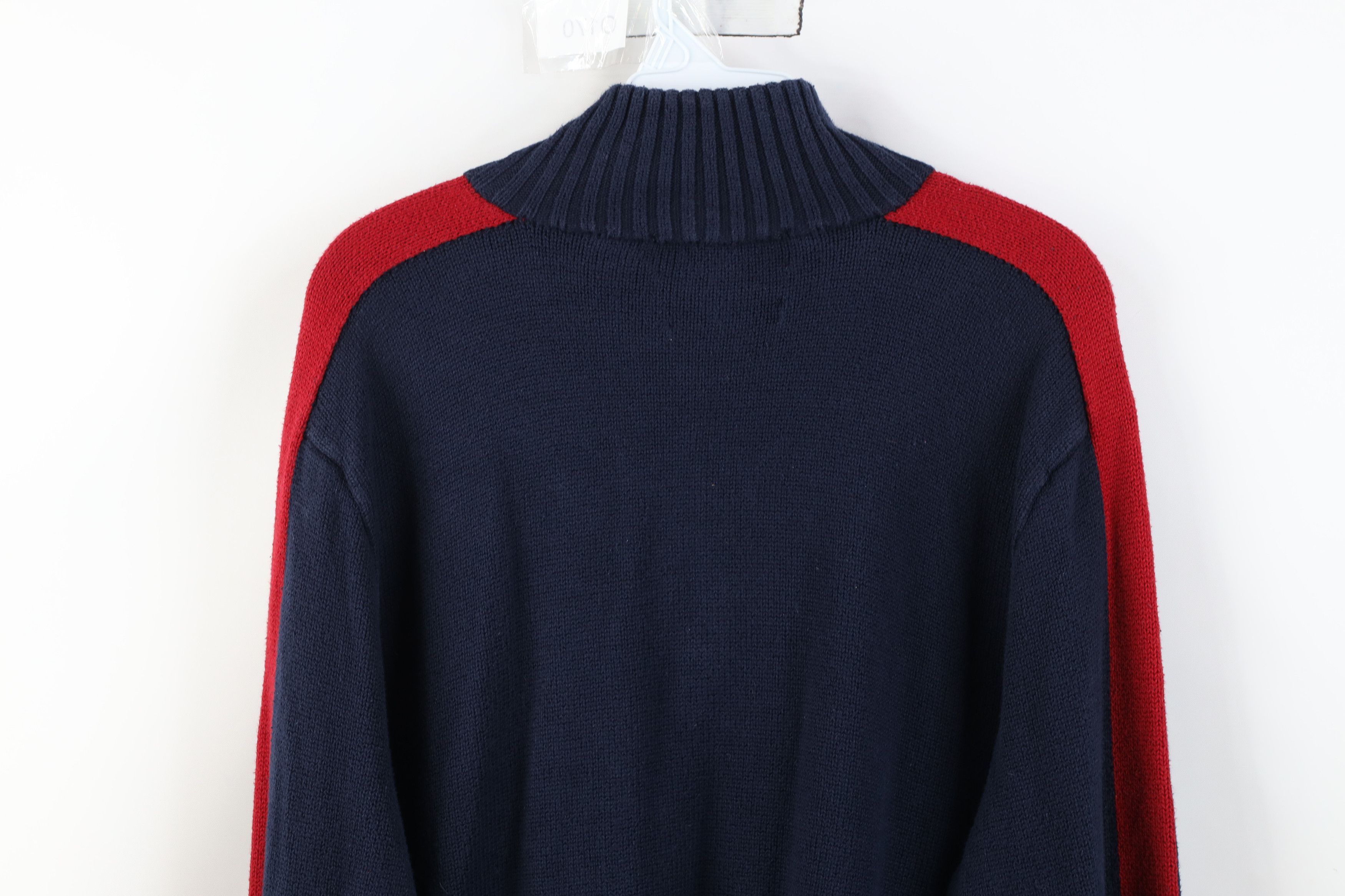 Polo Ralph Lauren Vintage 90s Ralph Lauren Ribbed Knit 1/4 1/2 Zip Sweater Size US L / EU 52-54 / 3 - 14 Thumbnail