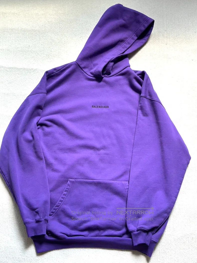 Balenciaga Balenciaga Wash and Embroidered Logo Hoodie Size US XS / EU 42 / 0 - 1 Thumbnail