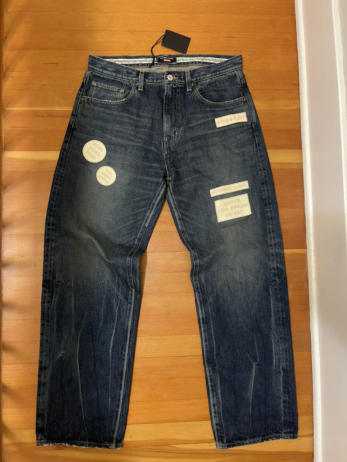 Number (N)ine × Supreme Supreme number (n)ine jeans Size US 32 / EU 48 - 2 Thumbnail