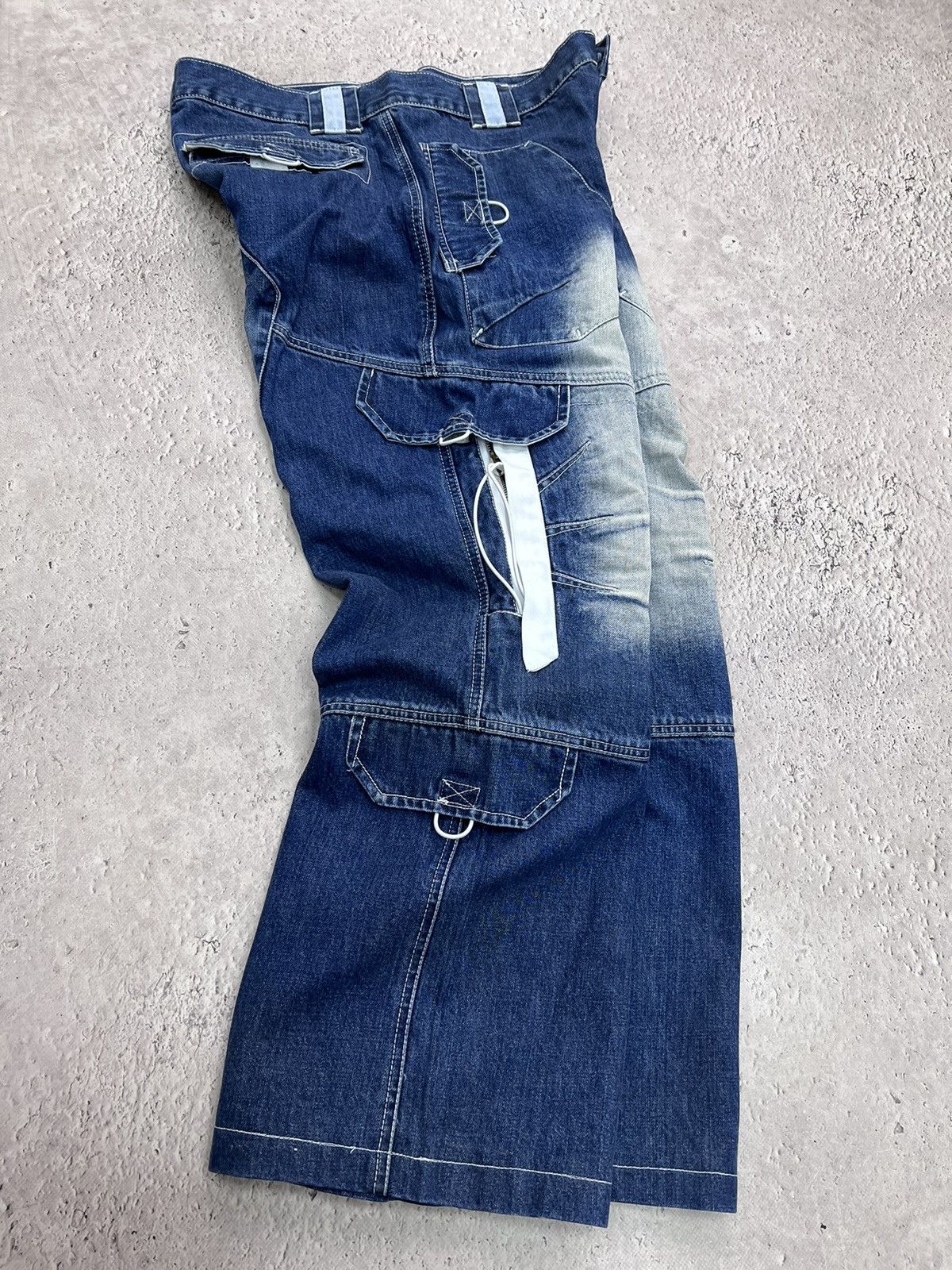 Vintage Y2K washed faded loose baggy skate hiphop work biker jeans Size US 34 / EU 50 - 8 Thumbnail