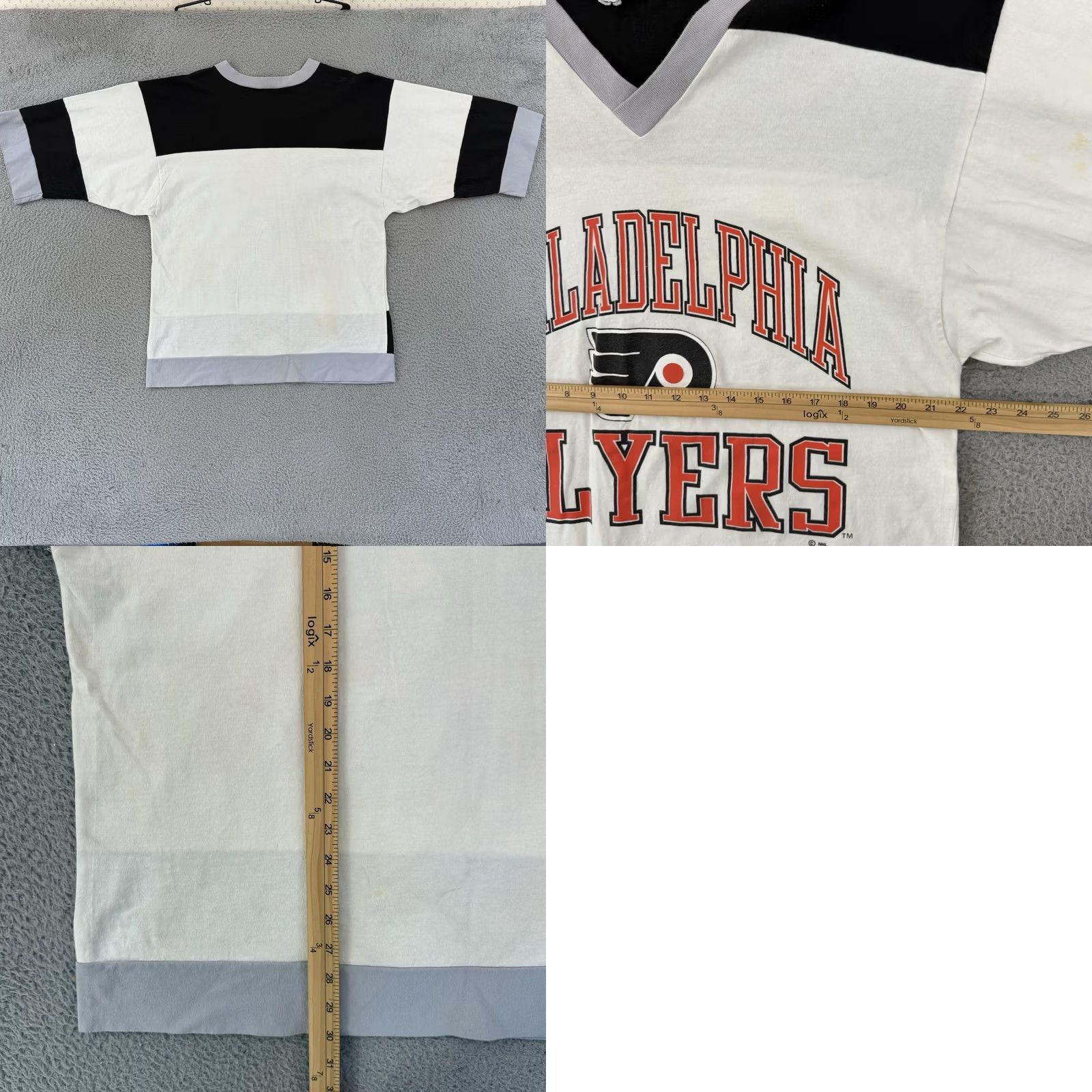 Logo Athletic VINTAGE Philadelphia Flyers Shirt Mens M 90s Logo Athletic NHL Hockey Sport White Cotton Short Sleeve Crew Neck Size US M / EU 48-50 / 2 - 8 Thumbnail