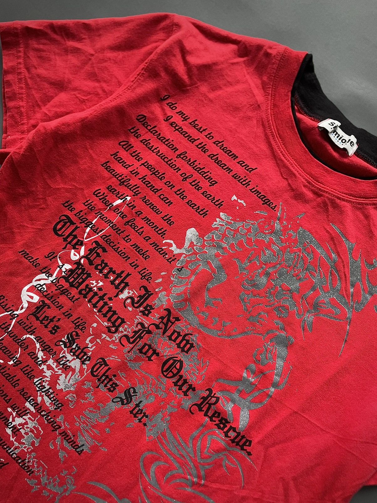 20471120 Japanese Poem Sirmione Grunge Goth Punk Lgb Ifsix Style Size US S / EU 44-46 / 1 - 5 Thumbnail