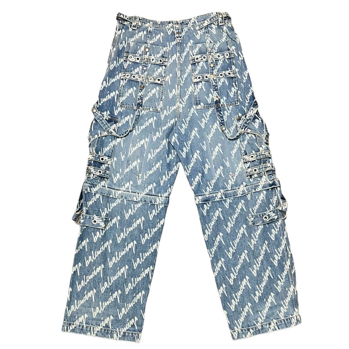 Balenciaga BALENCIAGA 2022AW All Over Logo RAVER JEANS Size US 31 - 10 Thumbnail