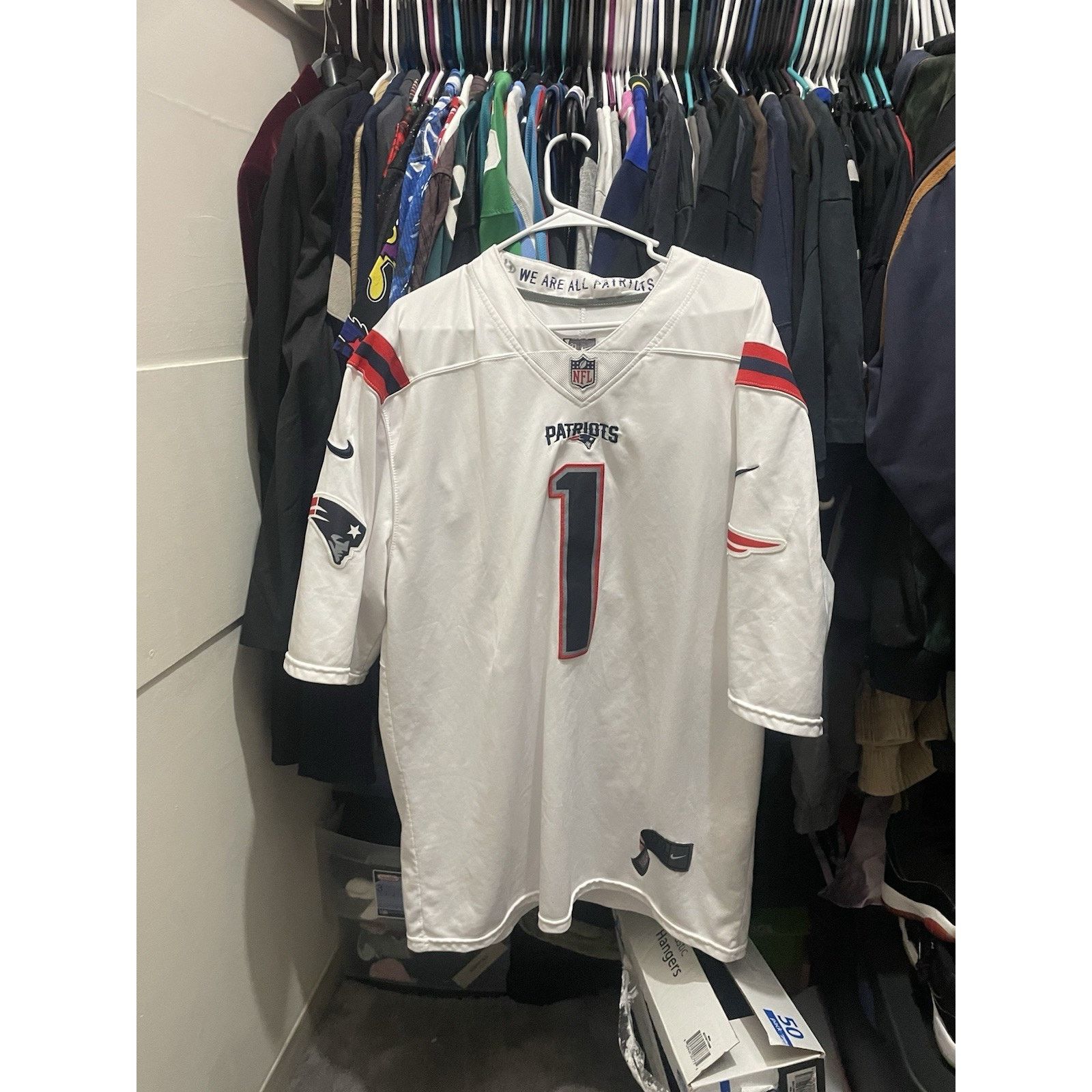 Nike Size 3XL- Stitch Nike Cam Newton New England Patriots Jersey Size US XXL / EU 58 / 5 - 1 Thumbnail