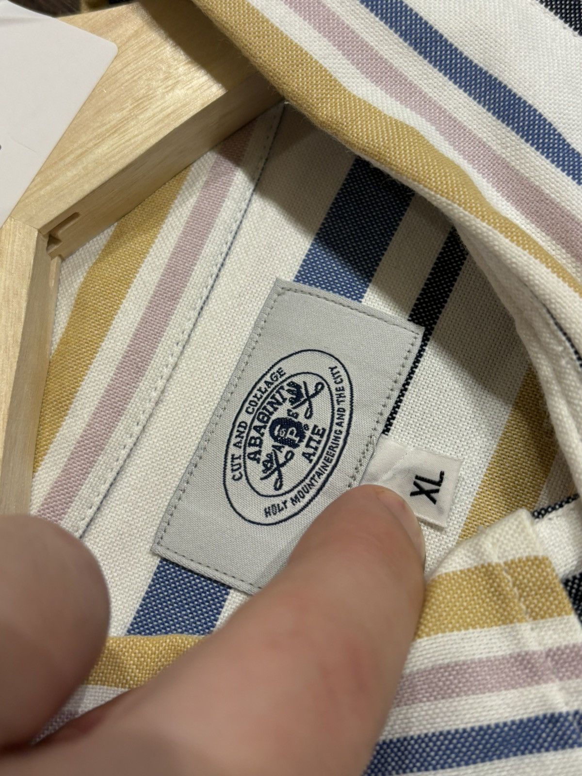 Bape Bape Striped LS Polo Size US XL / EU 56 / 4 - 4 Thumbnail