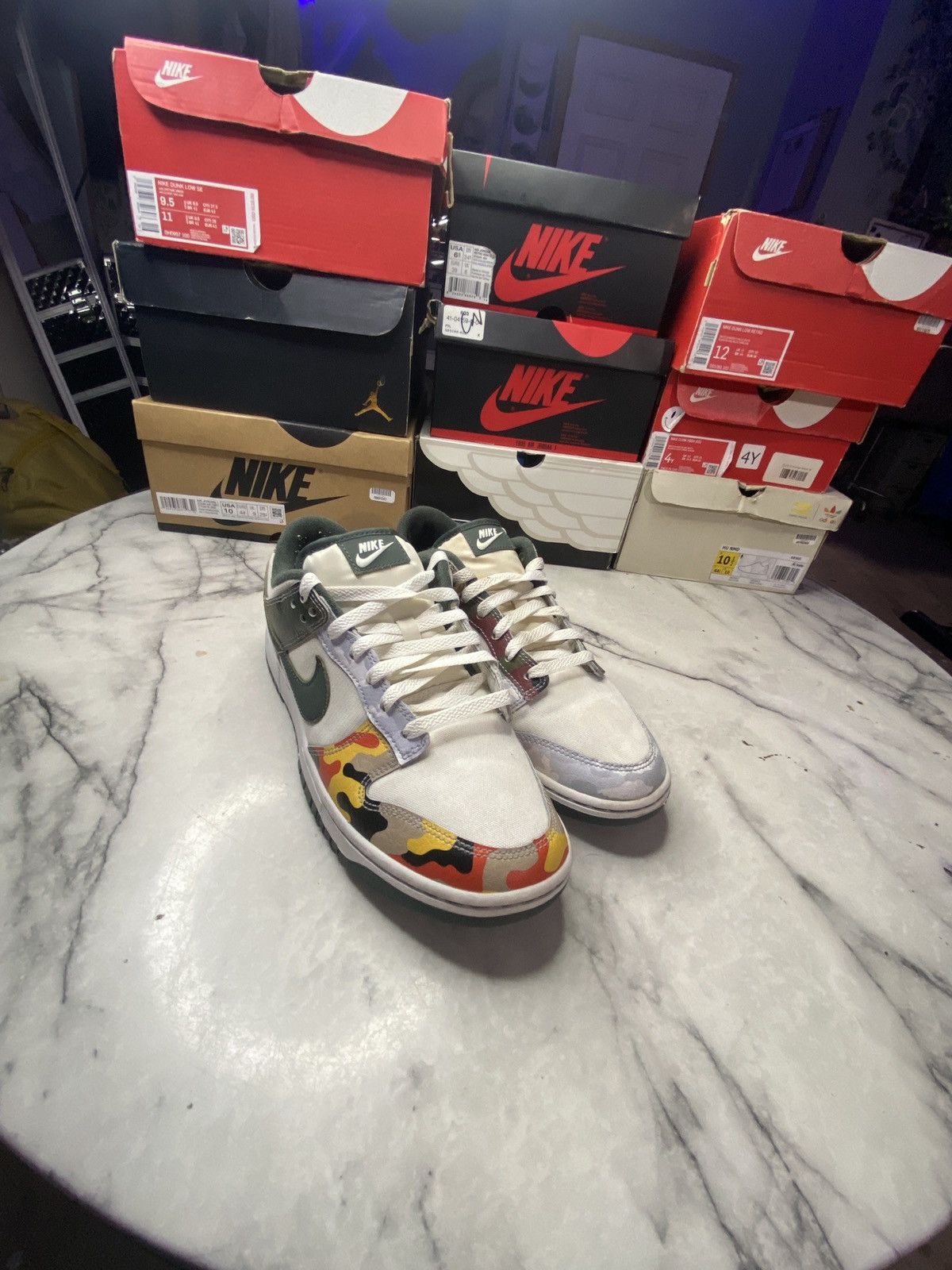 Nike Dunk low multi camo Size US 9.5 / EU 42-43 - 6 Thumbnail