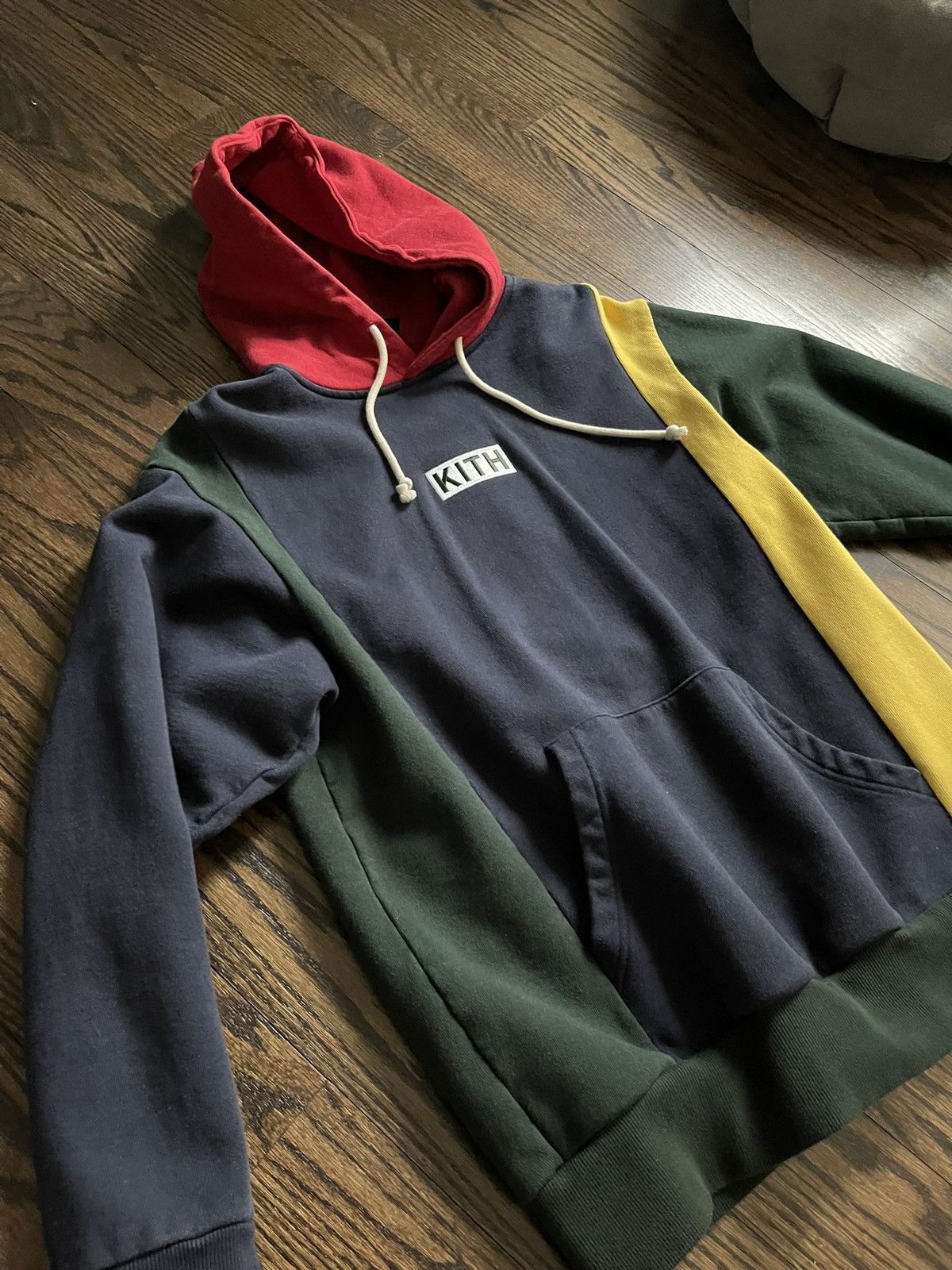 image of Kith Box Logo Hoodie in Navy, Men's (Size Small)