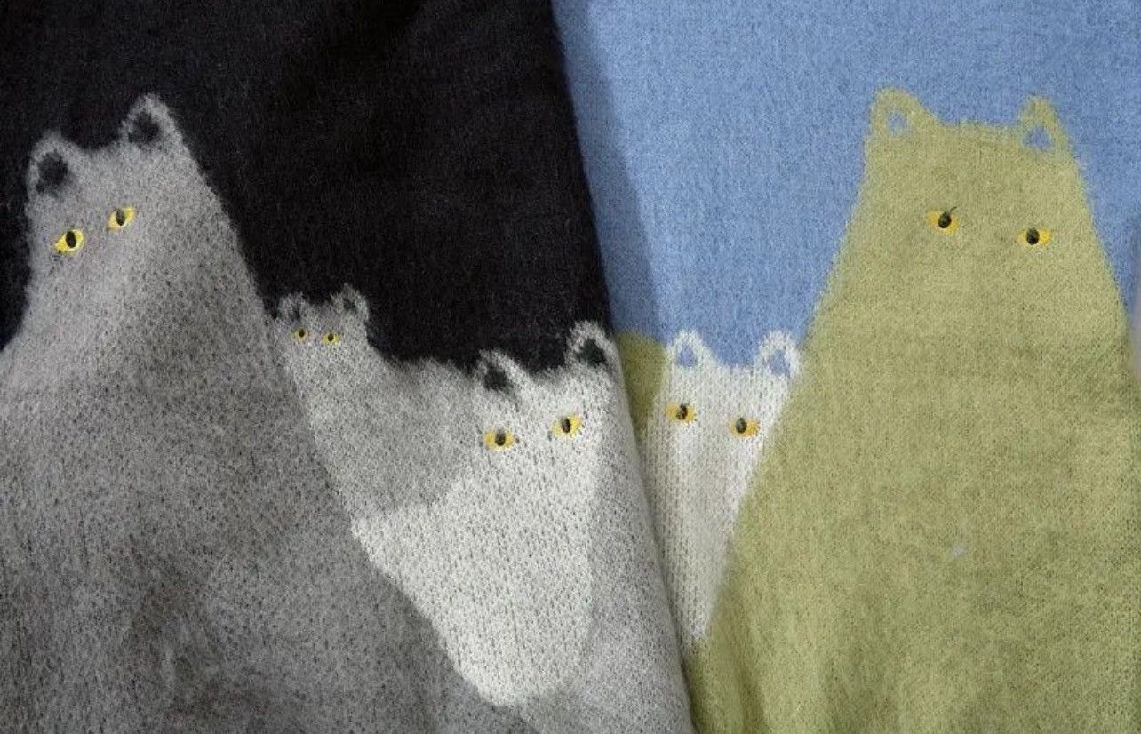 Other Cat Knitted Sweater Oversized Hip Hop Streetwear Size US M / EU 48-50 / 2 - 6 Thumbnail