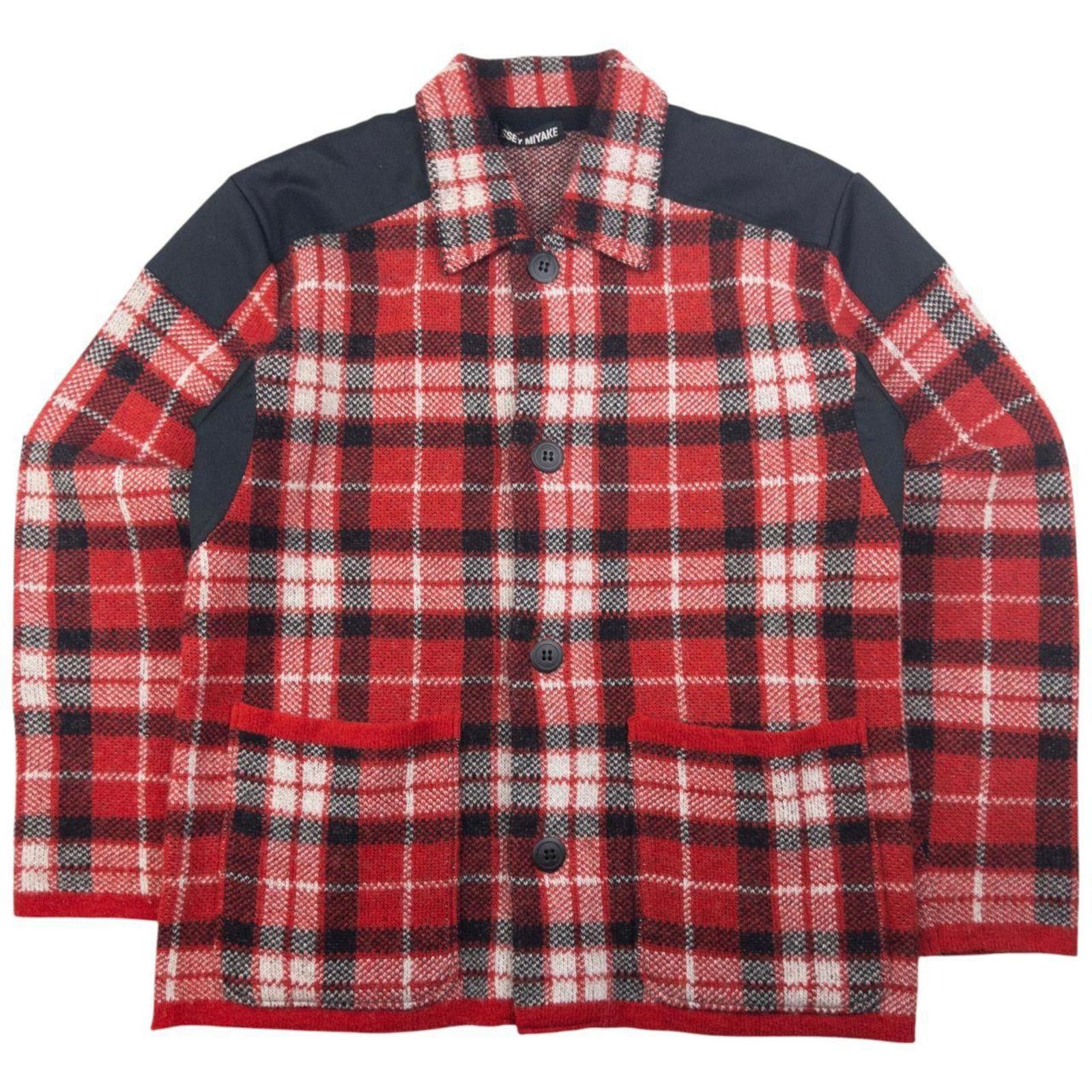 Issey Miyake Vintage Issey Miyake Checkered Wool Jacket Size M Size US M / EU 48-50 / 2 - 1 Thumbnail