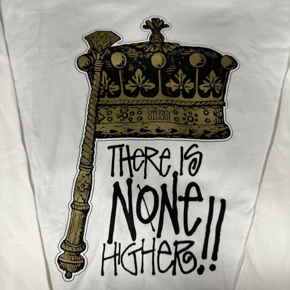 Stussy STUSSY THERE IS NONE HIGHER LONG SLEEVE TEE WHITE Size US XL / EU 56 / 4 - 3 Thumbnail