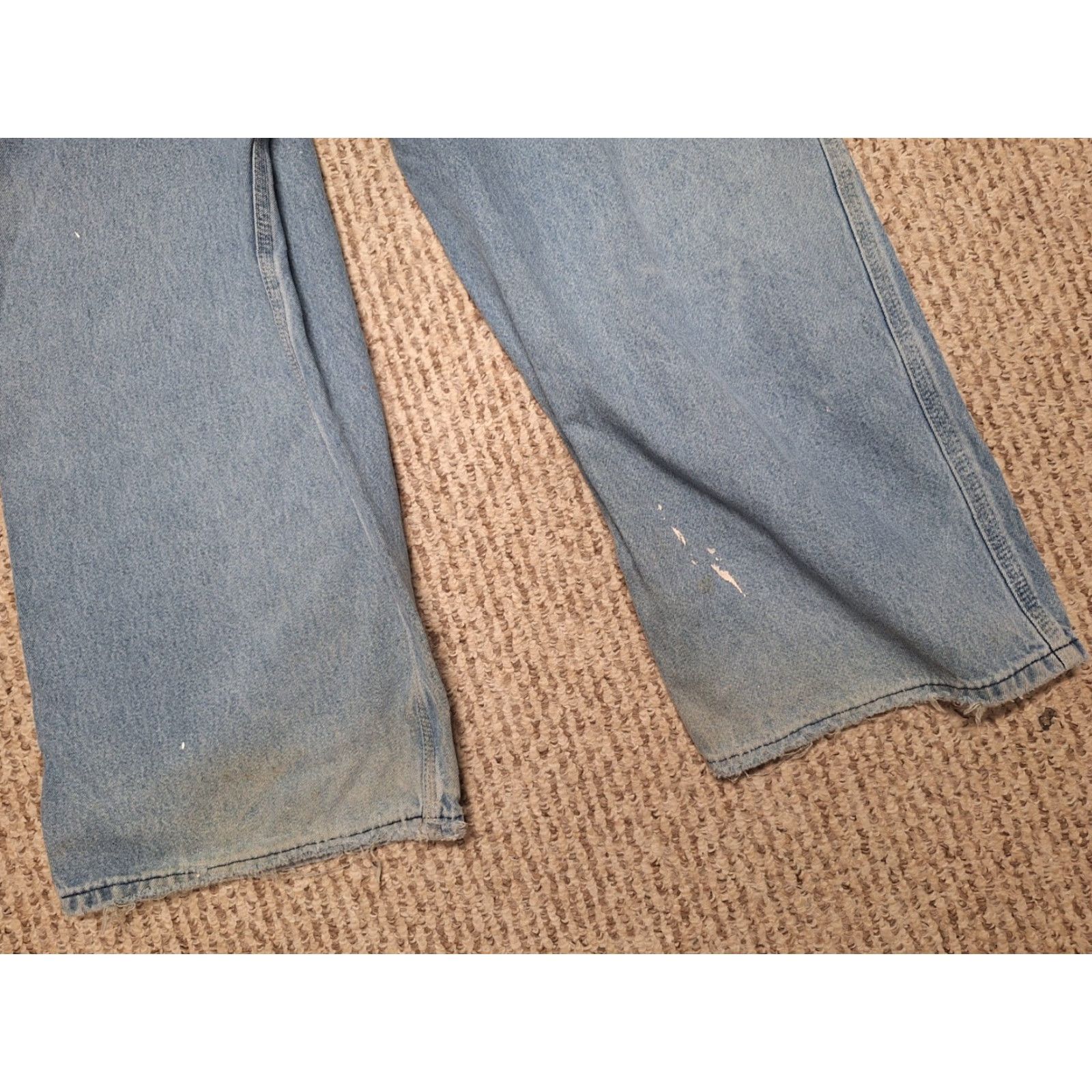 Carhartt Carhartt Bib Overalls Mens 44 Denim Blue Distressed Grunge Cotton Denim Jeans 44X30 Bib Overalls Mens Size US 44 / EU 60 - 7 Thumbnail