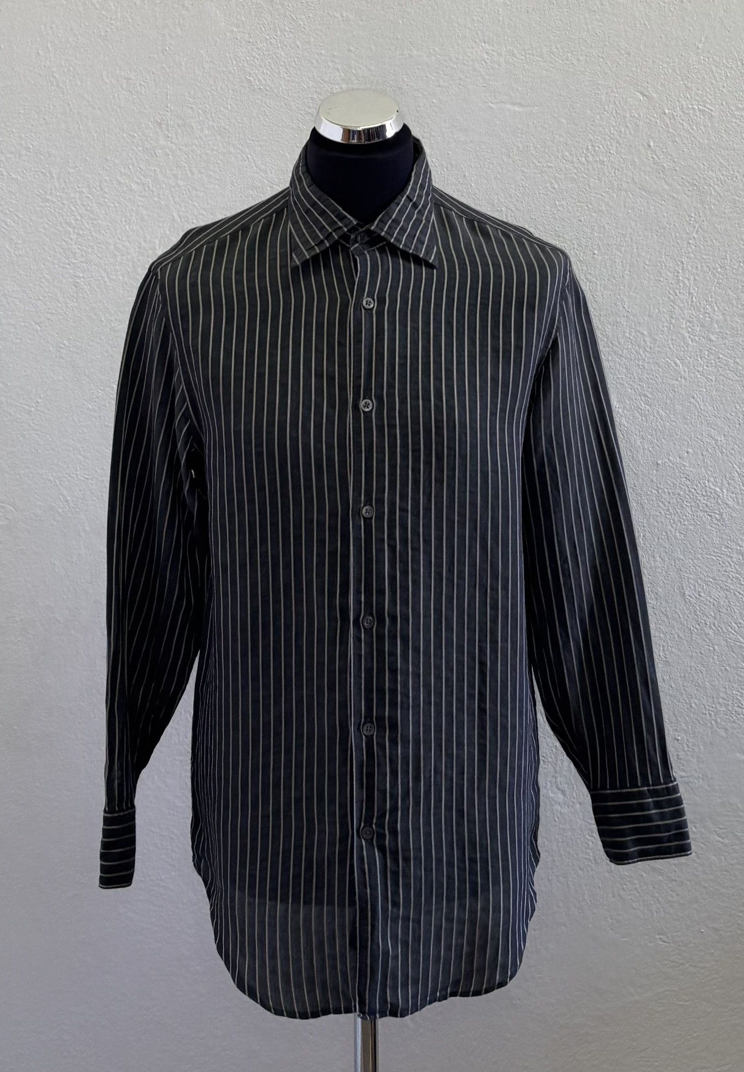 Armani Collezioni Armani Collezioni Black shirt Viscose, Silk Medium Size US M / EU 48-50 / 2 - 1 Thumbnail