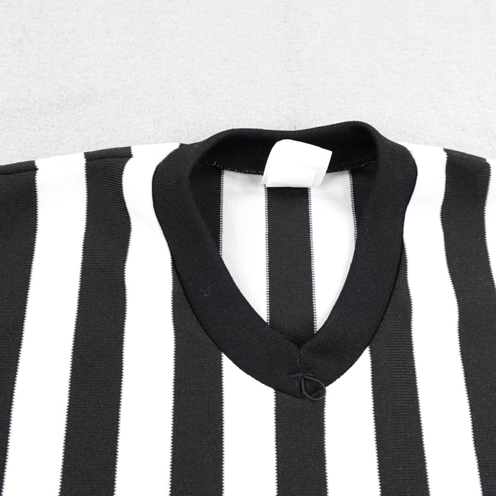 Vintage Cliff Keen Athletic Referee Shirt Black White Striped V Neck Medium Canada Mens Size US M / EU 48-50 / 2 - 2 Thumbnail