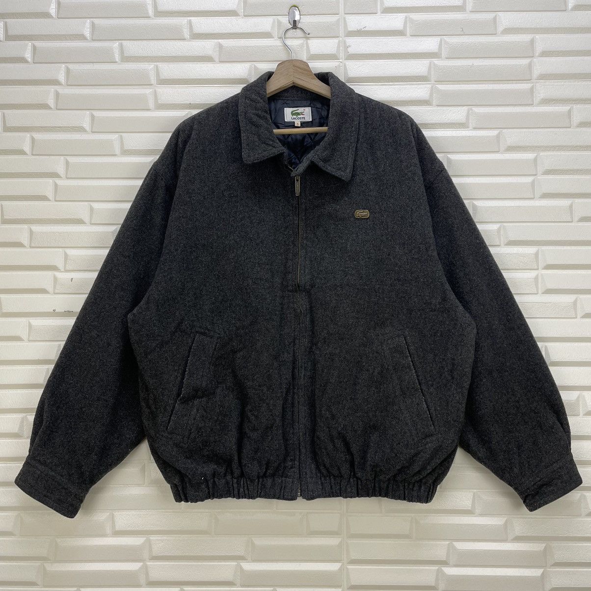 Lacoste × Vintage Vintage Lacoste Bomber Wool Size US L / EU 52-54 / 3 - 2 Thumbnail