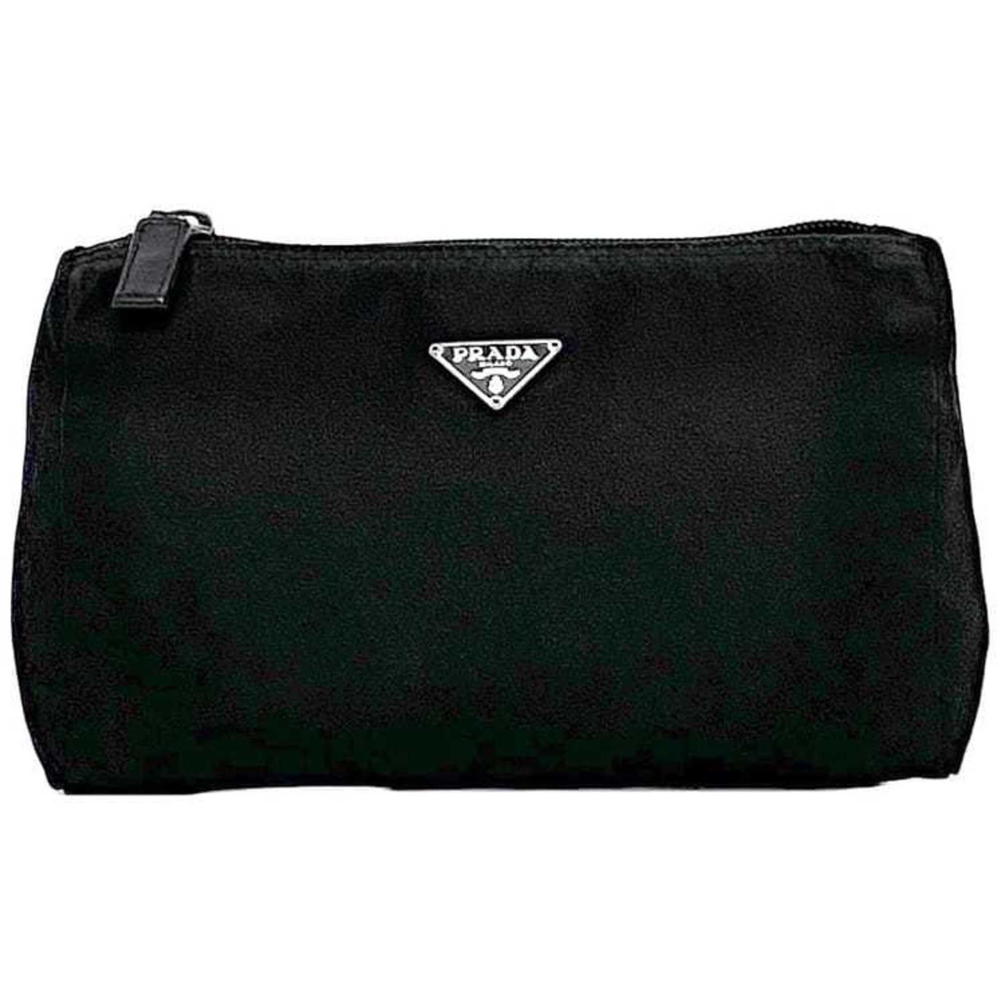 PRADA Prada Backpack/Daypack Black Nylon Leather Triangle Women\'s Men\'s Prada Triangle Re-Nylon And Saffiano Leather Backpack  main image 2