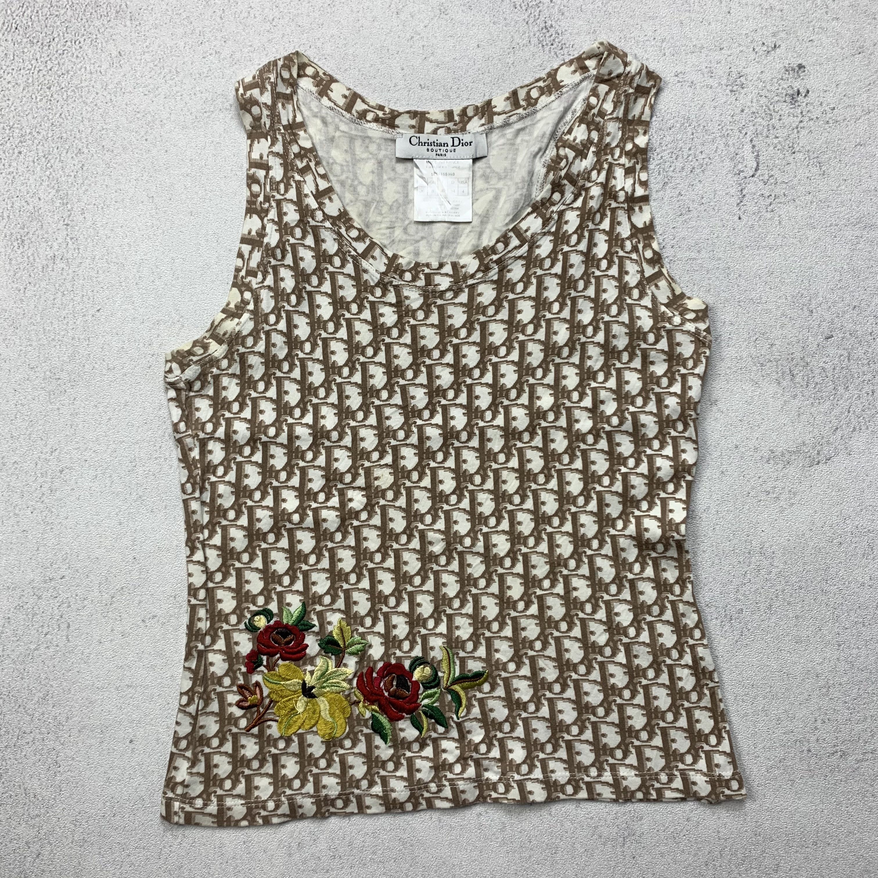 Image of Christian Dior Monsieur x Vintage Christian Dior Boutique Monogram Tanktops in Mix, Women's (Size X