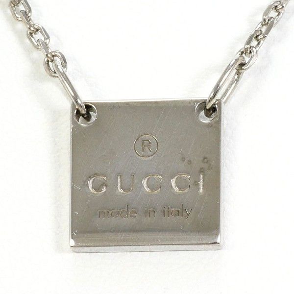 Gucci Gucci Square Plate 925 Silver Necklace Precious Metal Necklace DUTY FREE for USA