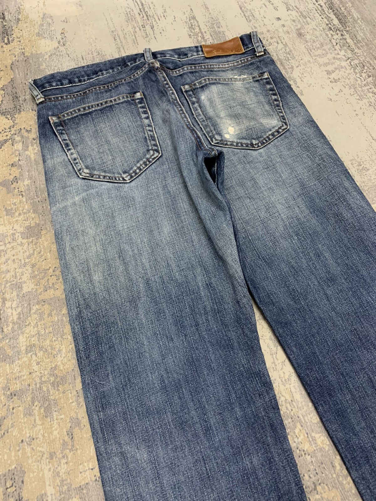 Japanese Brand Vtg Uniqlo S001 Kaihara Japanese Distressed Denim Jeans W32 Size US 32 / EU 48 - 10 Thumbnail