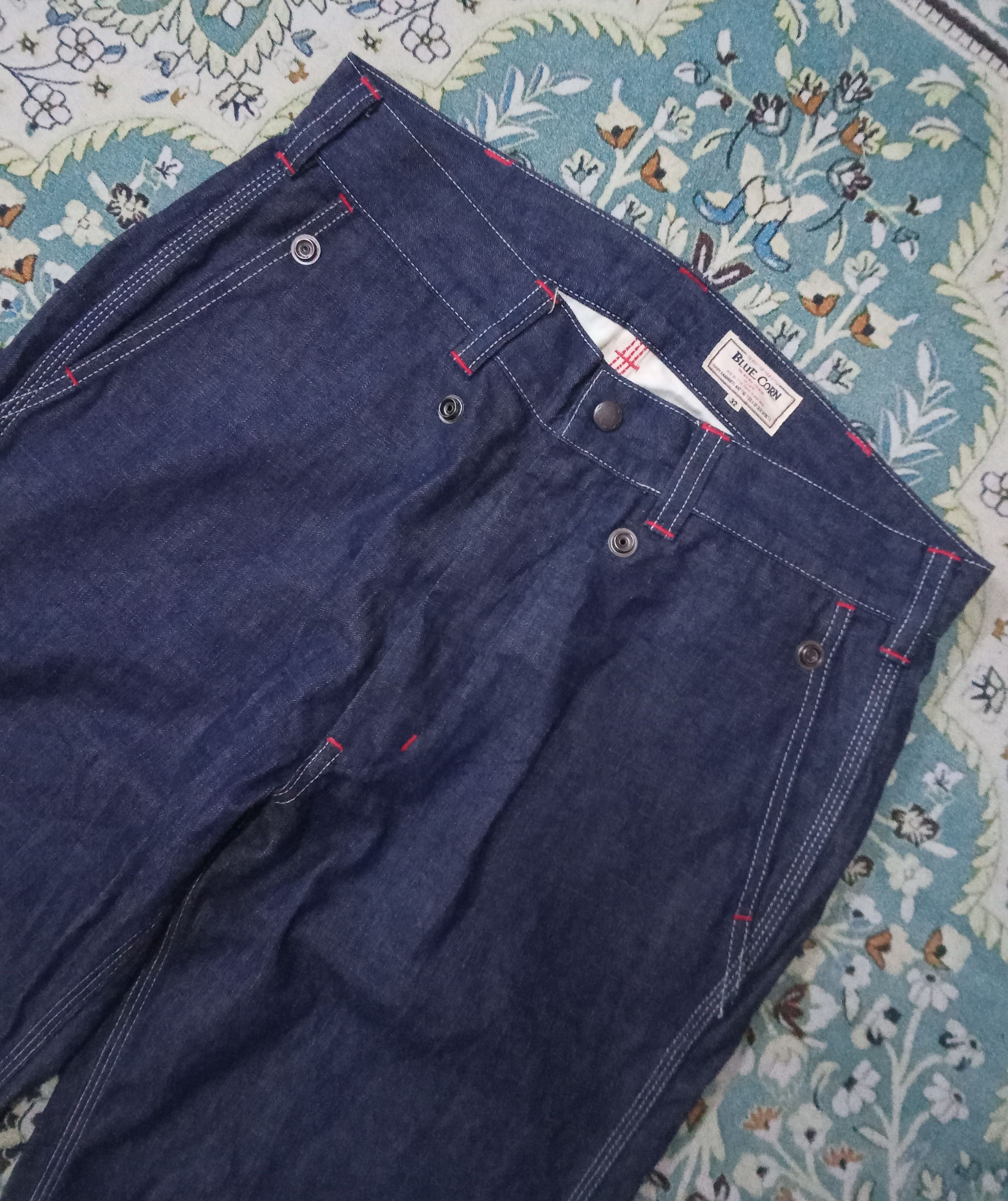 Japanese Brand Blue Corn Rare Design Denim Pants Size US 32 / EU 48 - 7 Thumbnail