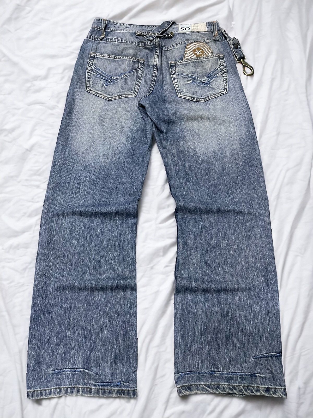 Hysteric Glamour Taverniti 🪝 Hooks Embellished Patched Baggy Loose Jeans Size US 31 - 1 Thumbnail