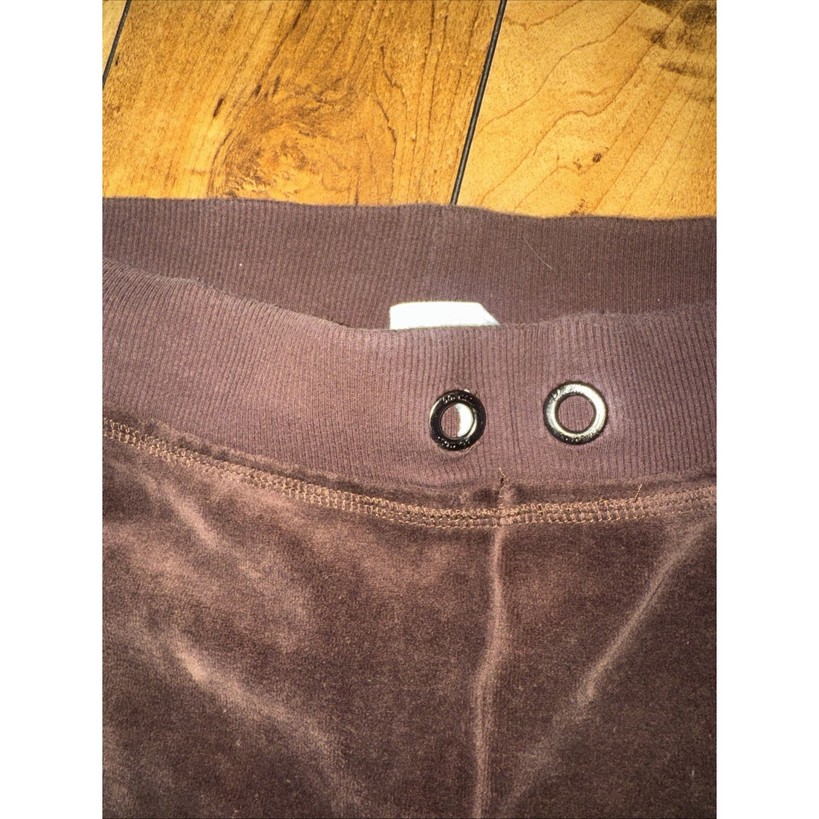 Vintage Women’s Wide Leg Velour Brown Sweatpants Large 28x28 Size 28" / US 6 / IT 42 - 3 Thumbnail